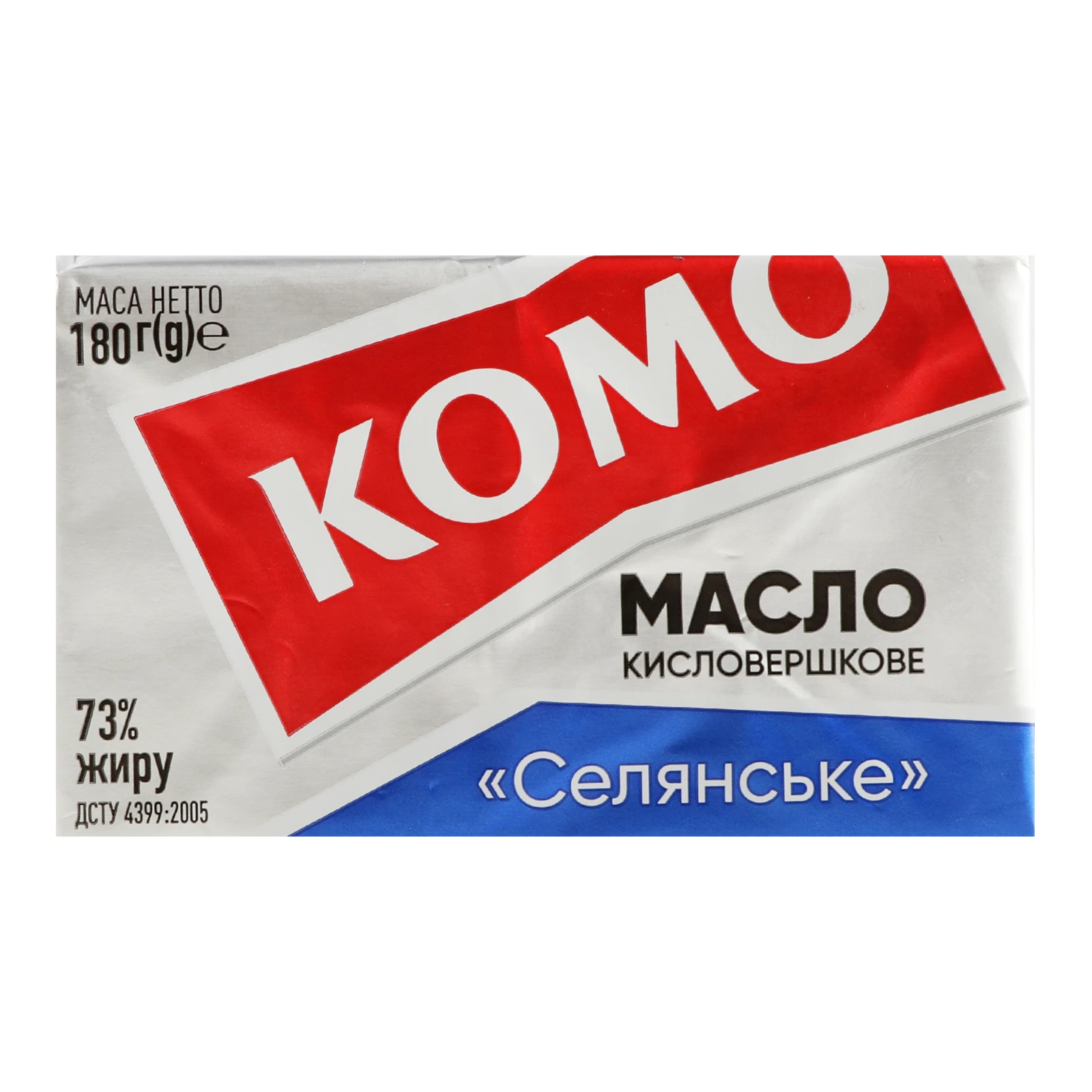 Масло Комо Селянське кисловершкове 73% 180г