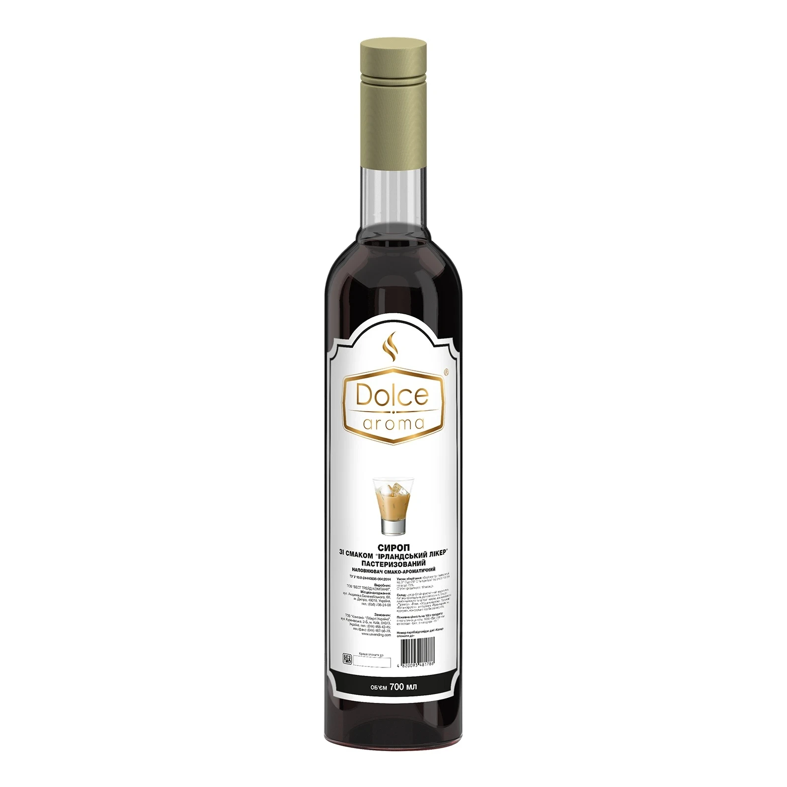 Сироп Dolce аroma зі смаком Ірландський лікер 700мл Фото №:1