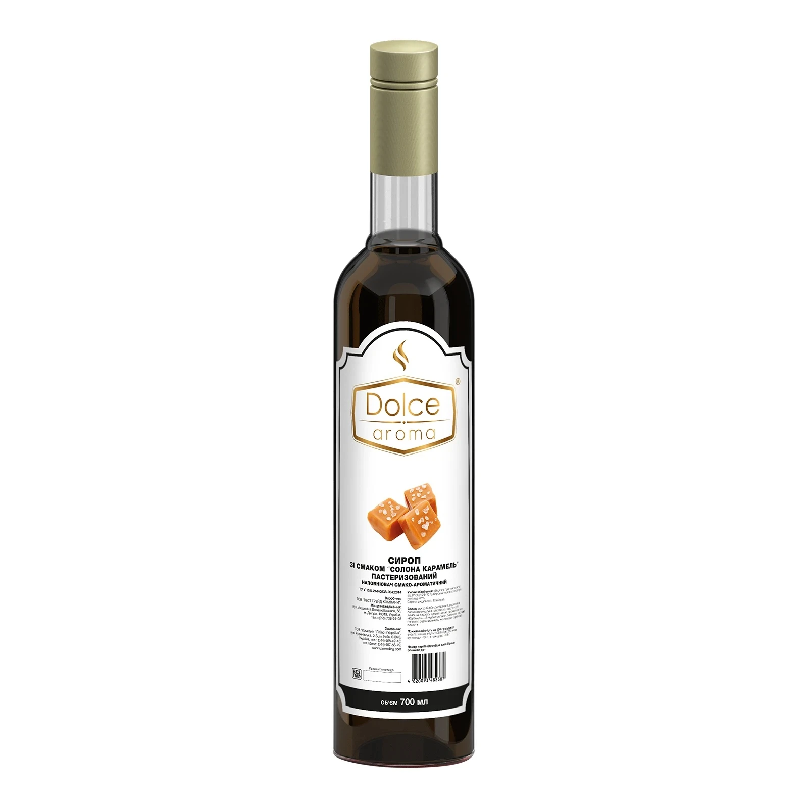 Сироп Dolce аroma зі смаком солона карамель 700мл Фото №:1