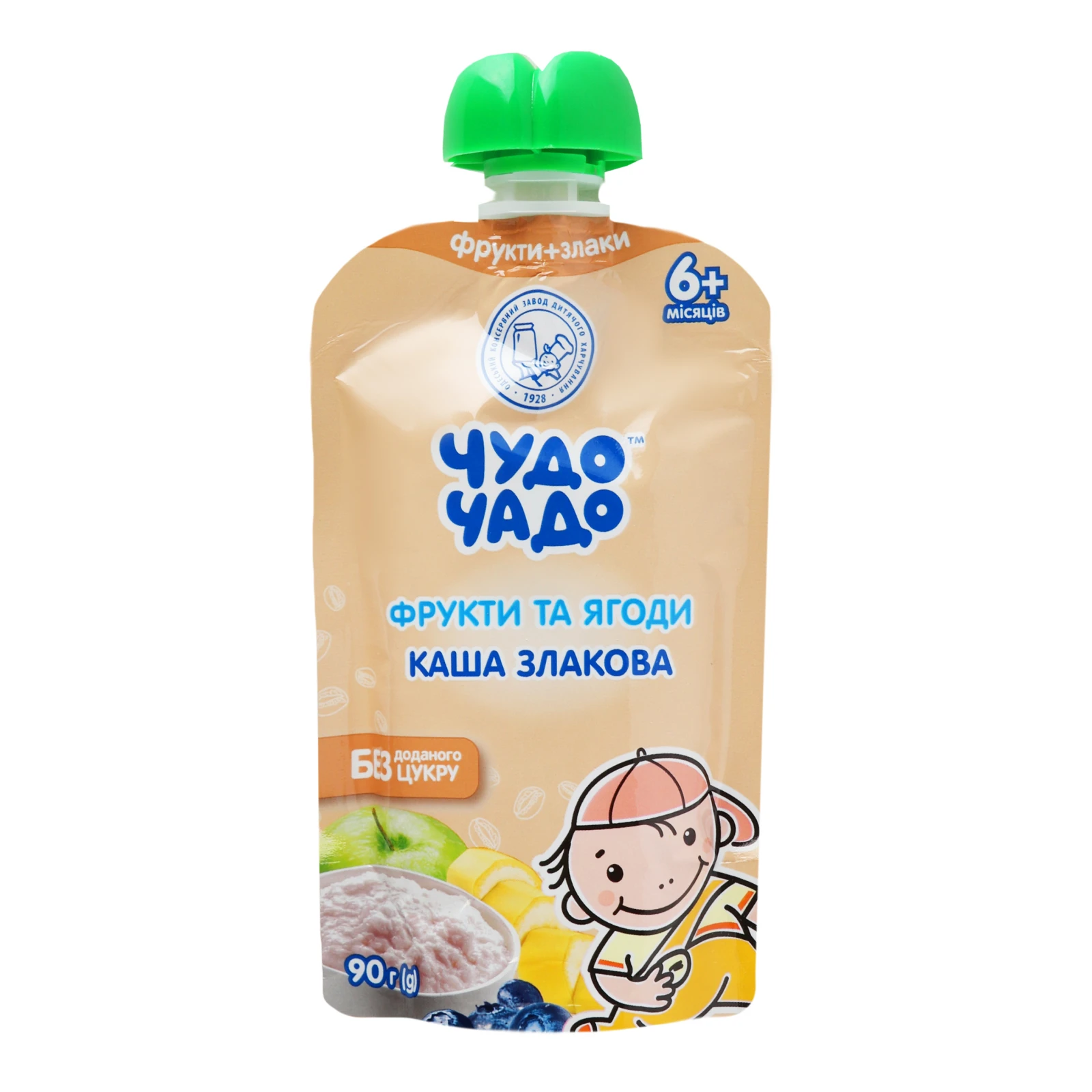 Пюре Чудо-Чадо з кашею злаковою Фрукти та ягоди для дітей від 6-ти місяців 90г Фото №:1