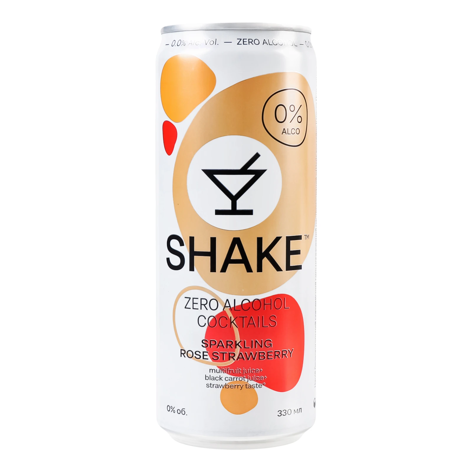 Напій безалкогольний Shake Sparkling Strawberry соковмісний сильногазований 330мл Фото №:1