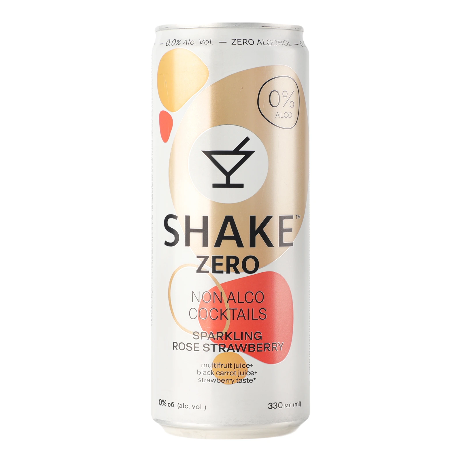 Напій Shake Zero соковмісний пастеризований сильногазований Ігриста полуниця 330мл Фото навігації №:1