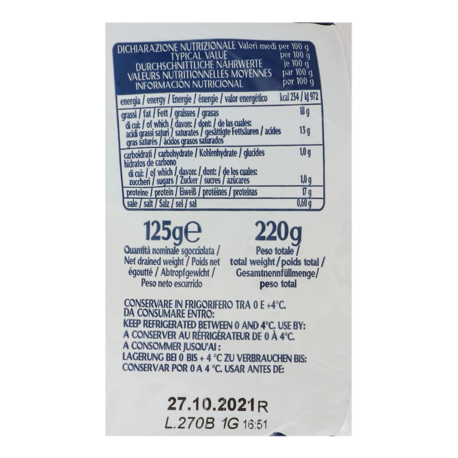 Сир Polenghi 125г 45% Mozzarella Фото №:3