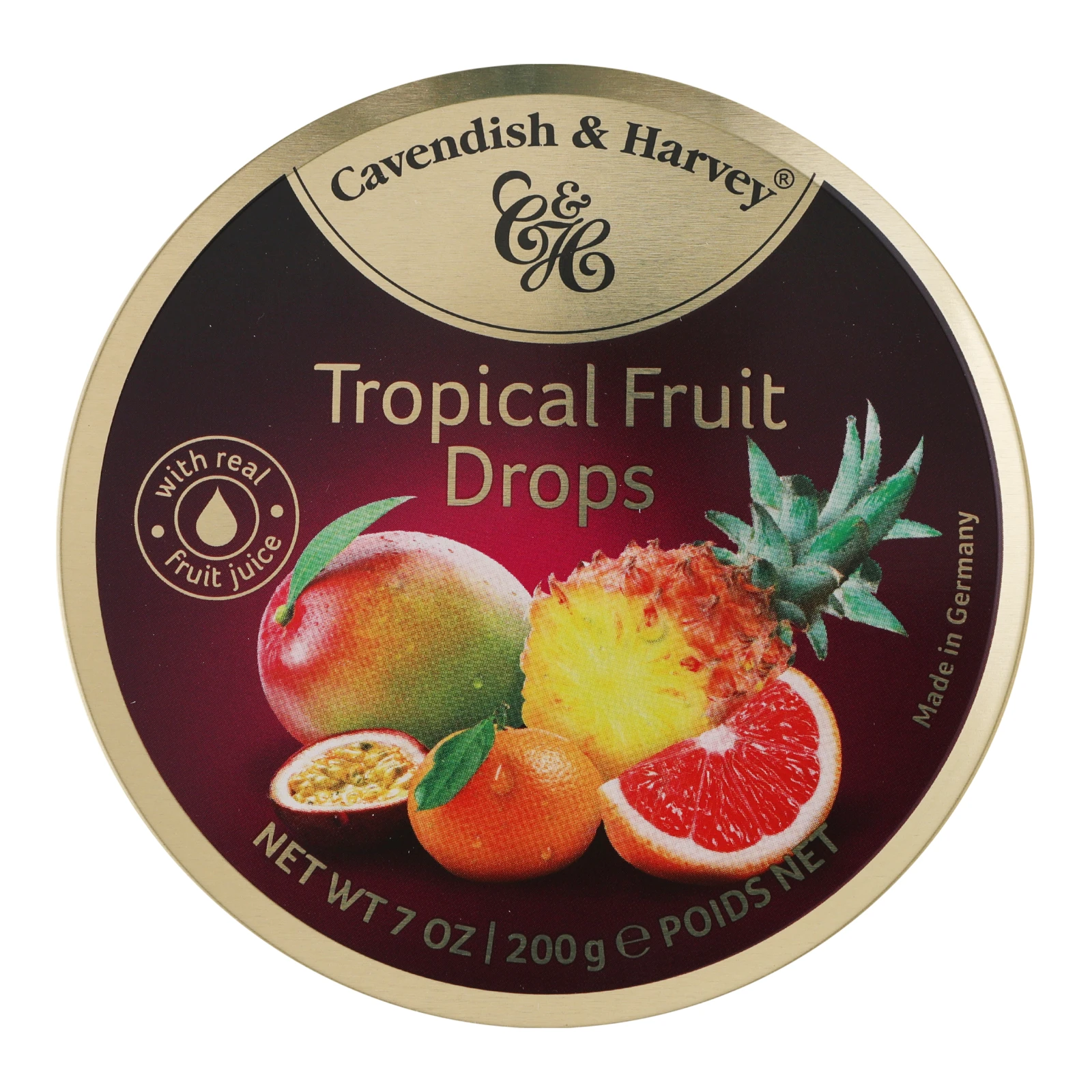 Льодяники Cavendish&Harvey Tropical Fruit Drops 200г Фото навігації №:1