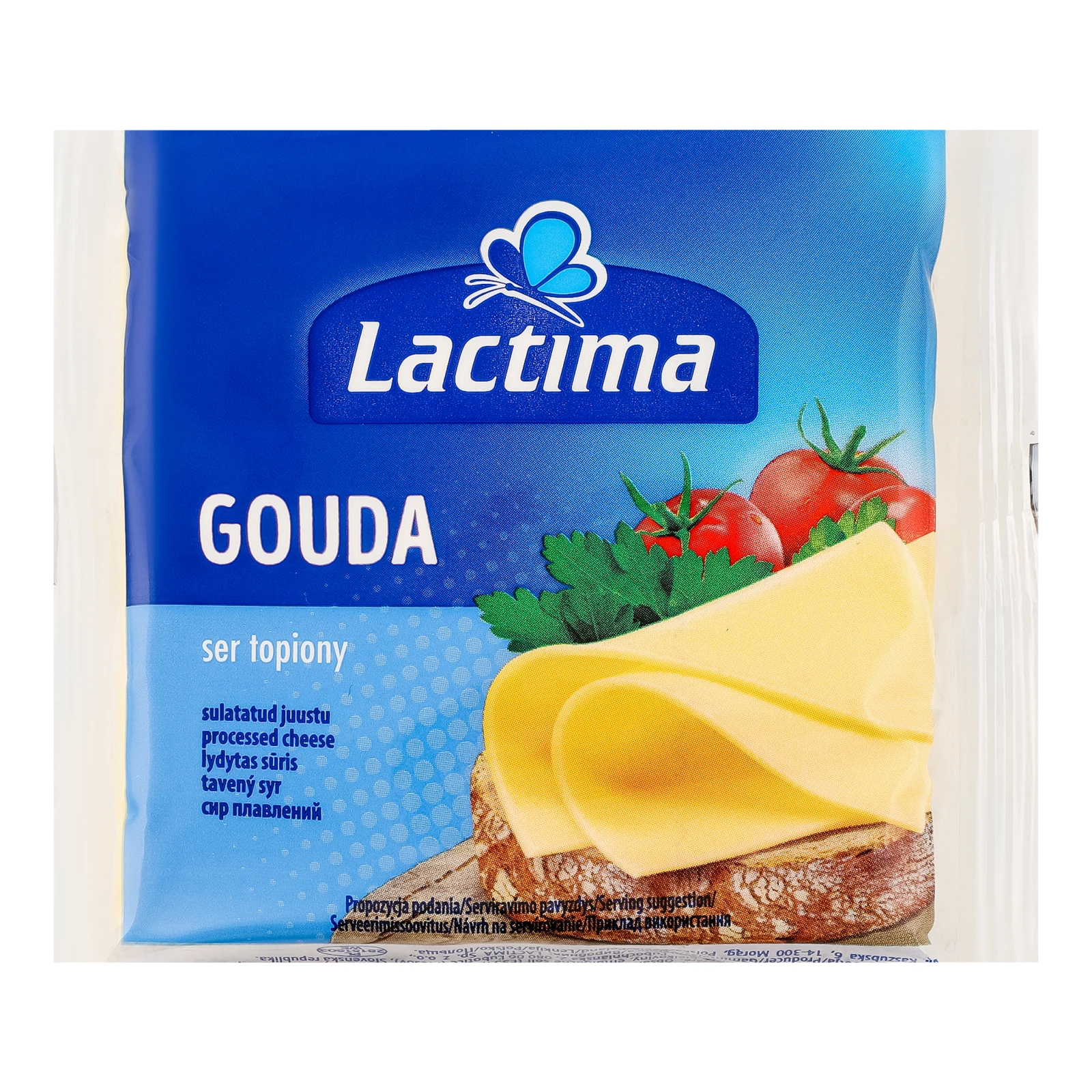 Сир плавлений Lactima Gouda скибочки 36.2% 8х16.25г
