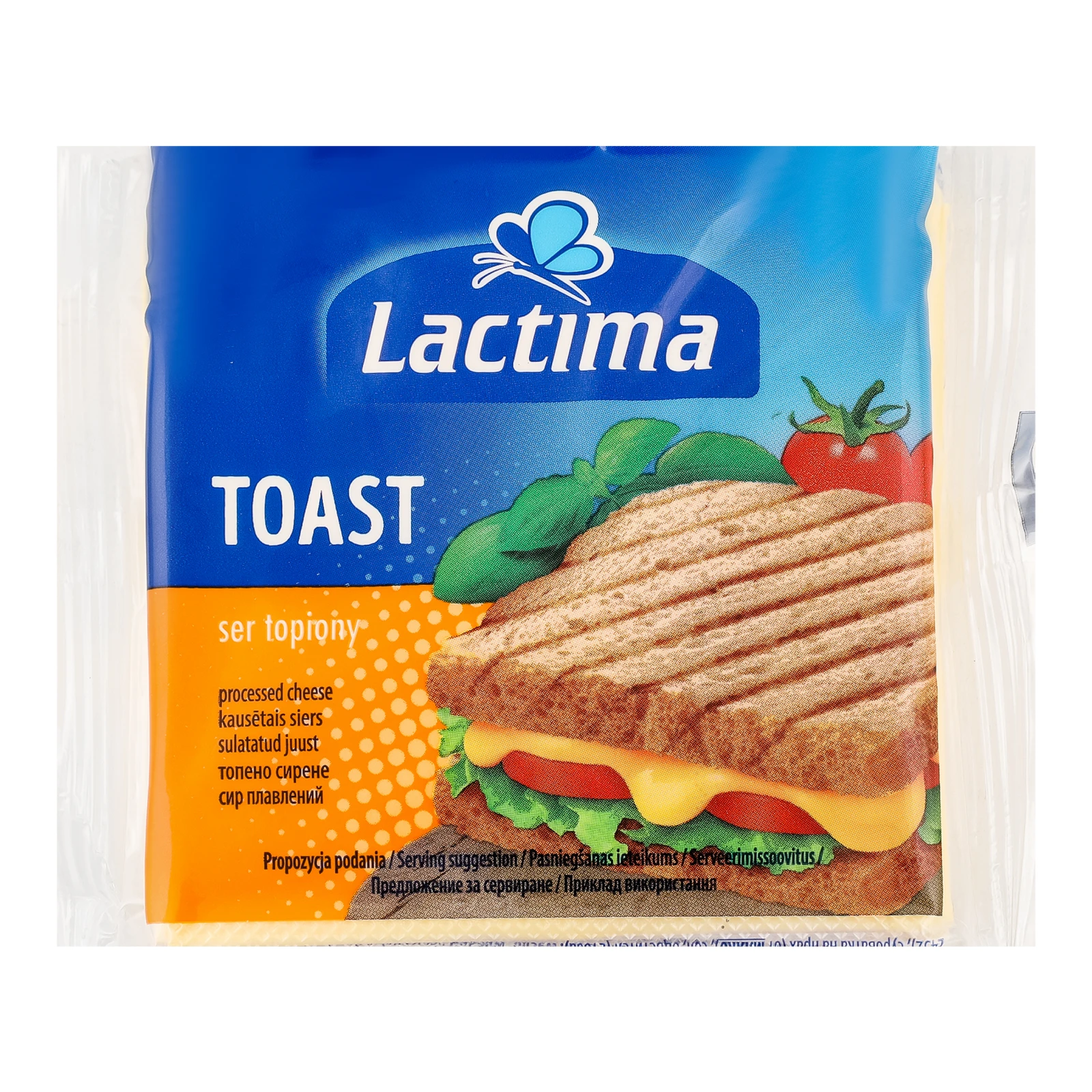 Сир плавлений Lactima Toast скибочки 36.2% 8х16.25г