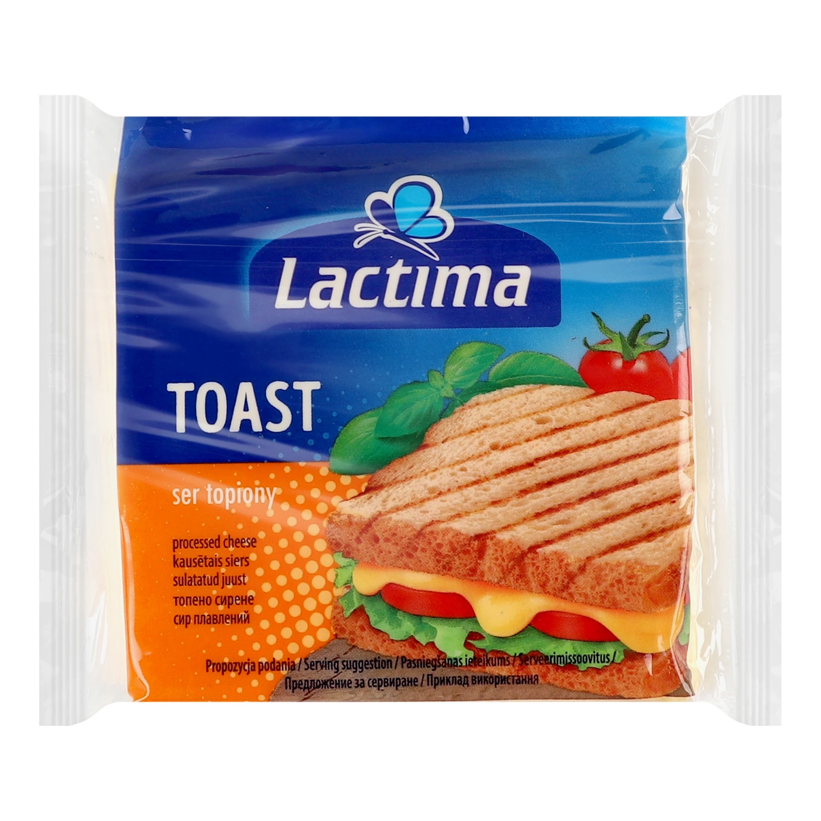 Сир плавлений Lactima Toast скибочки 36.2% 8*16.25г/уп Фото навігації №:1