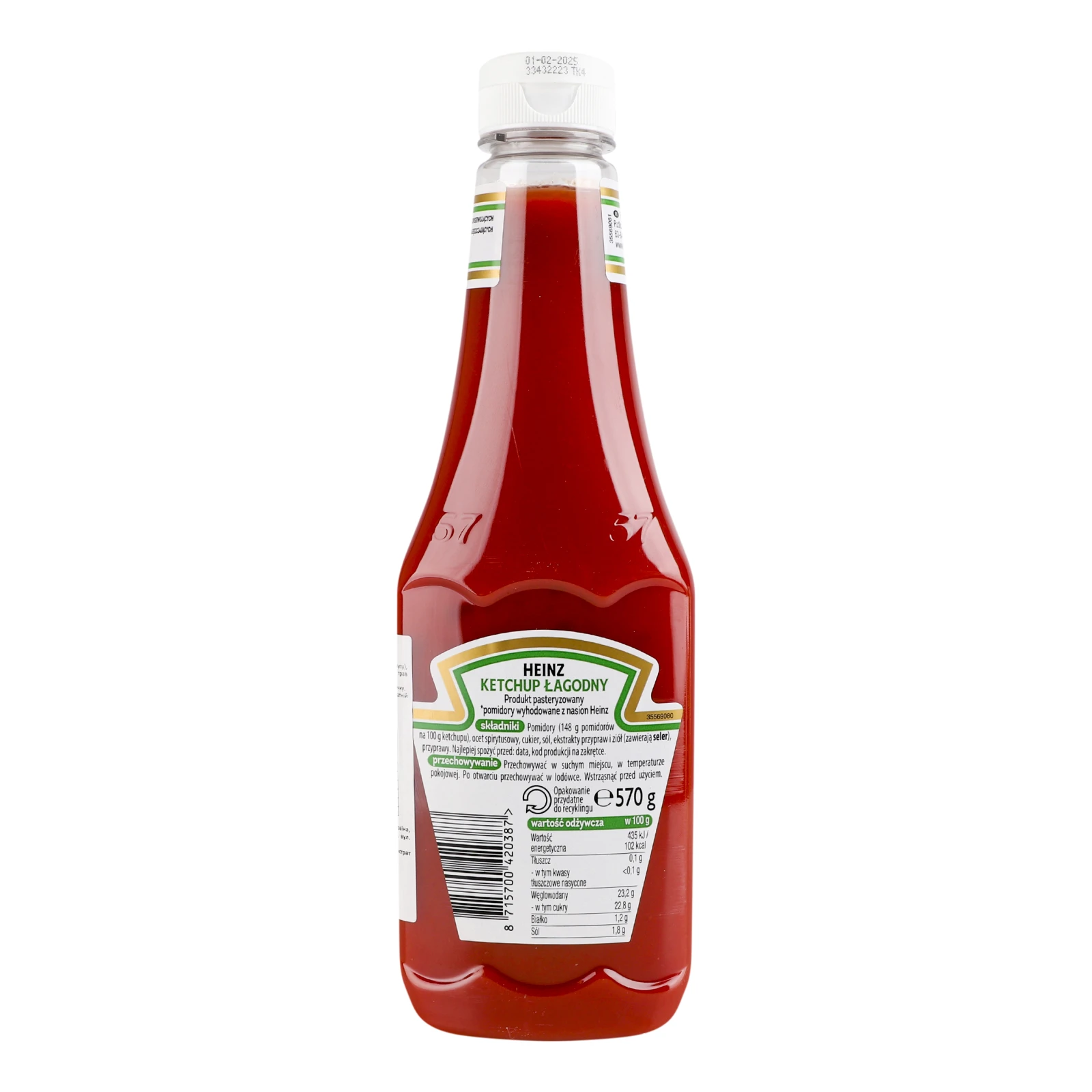 Кетчуп Heinz Лагідний 570г Фото №:2