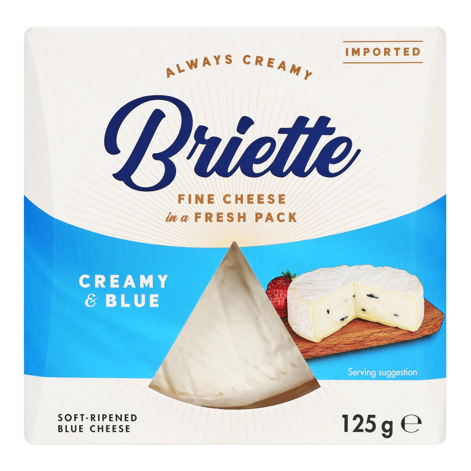Сир Briette Creamy&Blue м'який з блакитною пліснявою 60% 125г Фото №:1
