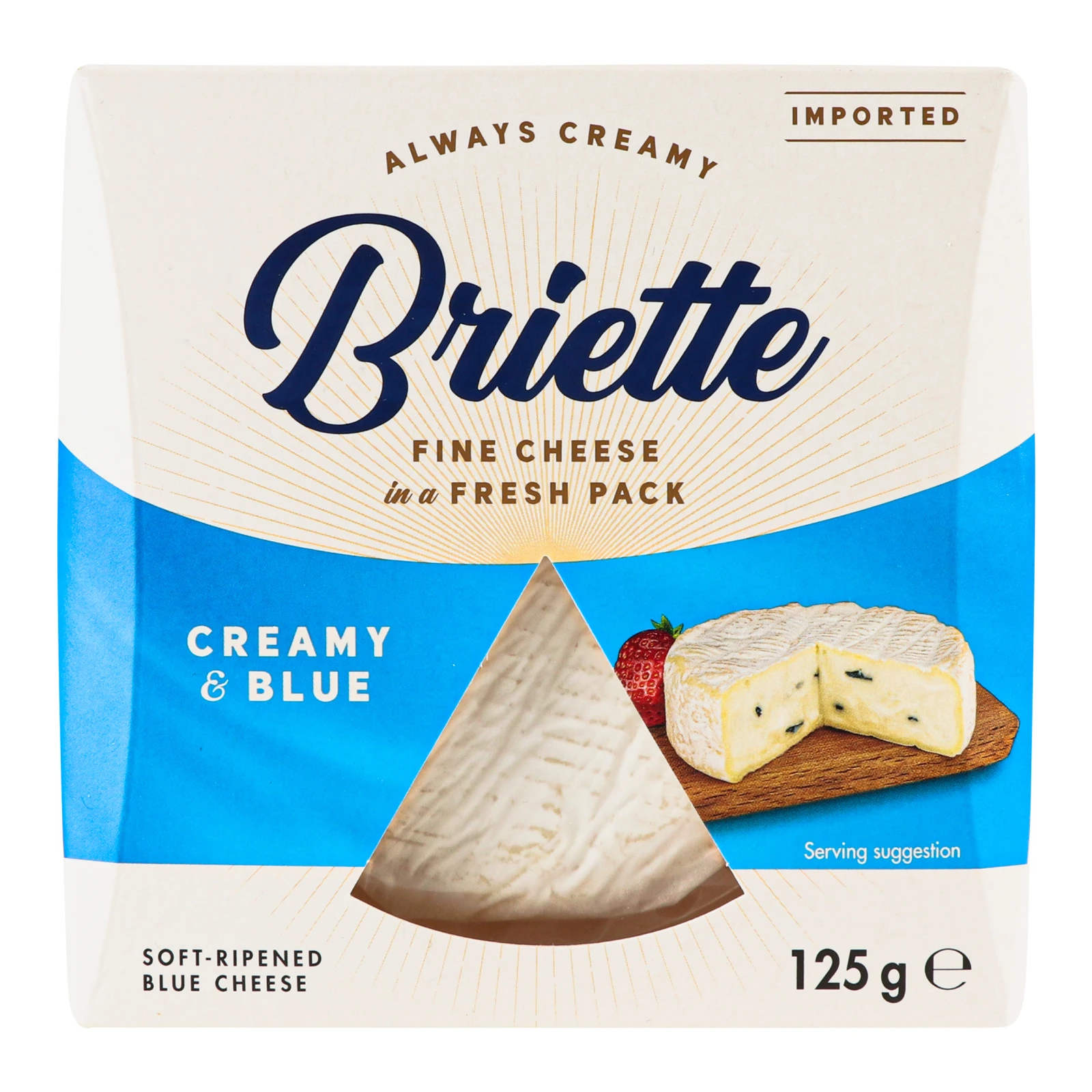 Сир Briette Creamy&Blue м'який з блакитною пліснявою 60% 125г Фото №:1