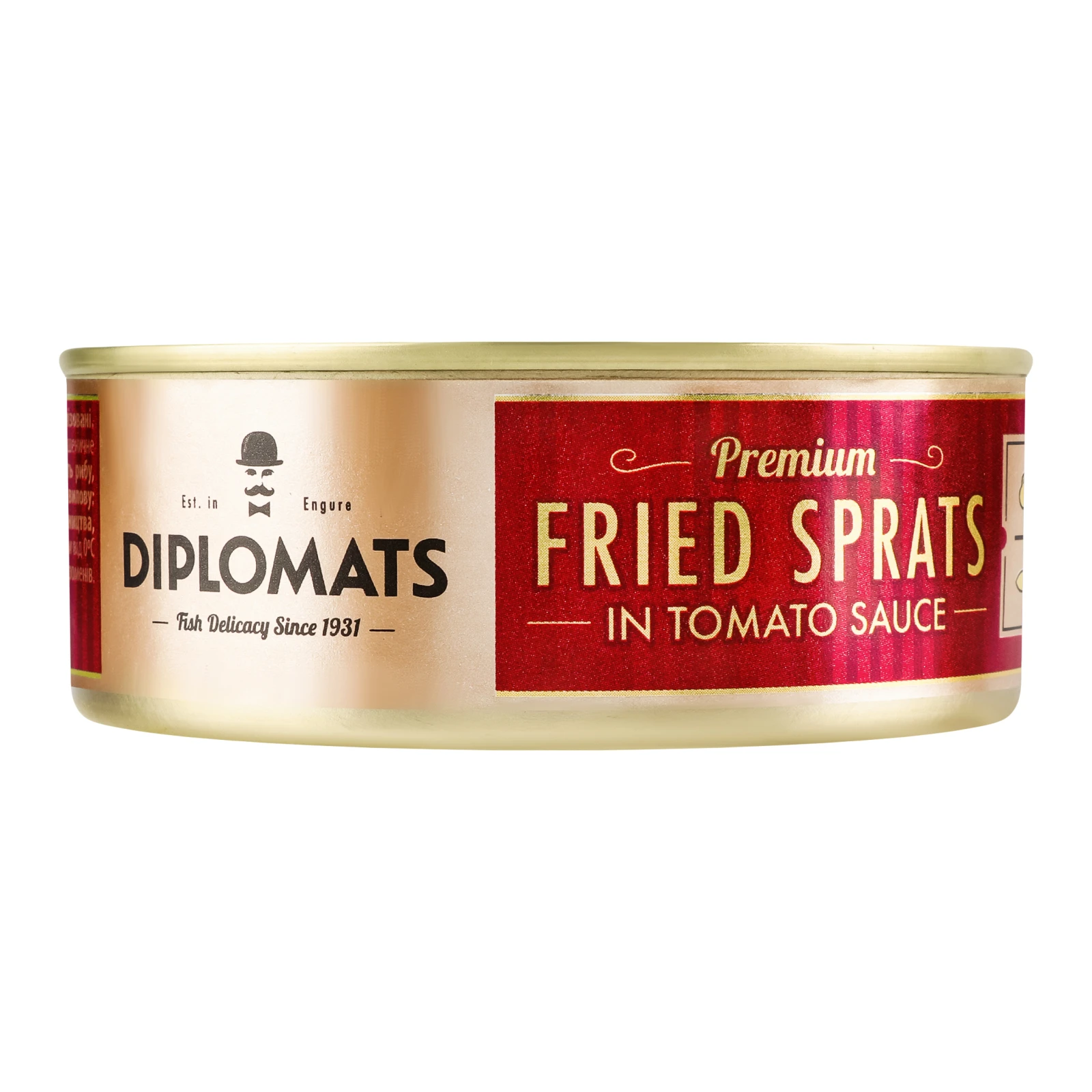 Шпроти Diplomats Premium смажені в томатному соусі 240г Фото №:1