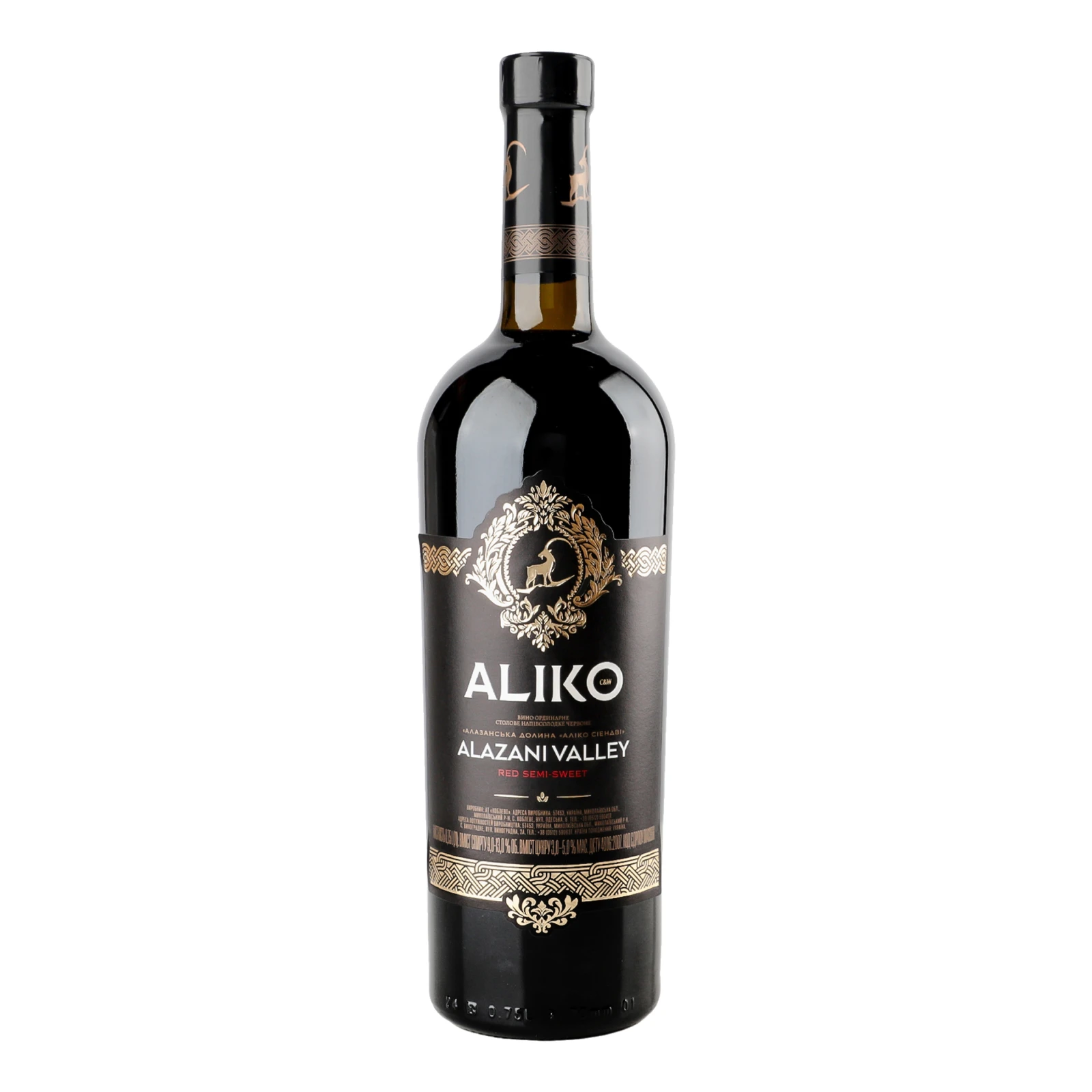Вино Aliko C&W Alazani Valley червоне напівсолодке 9-13% 0.75л Фото №:1
