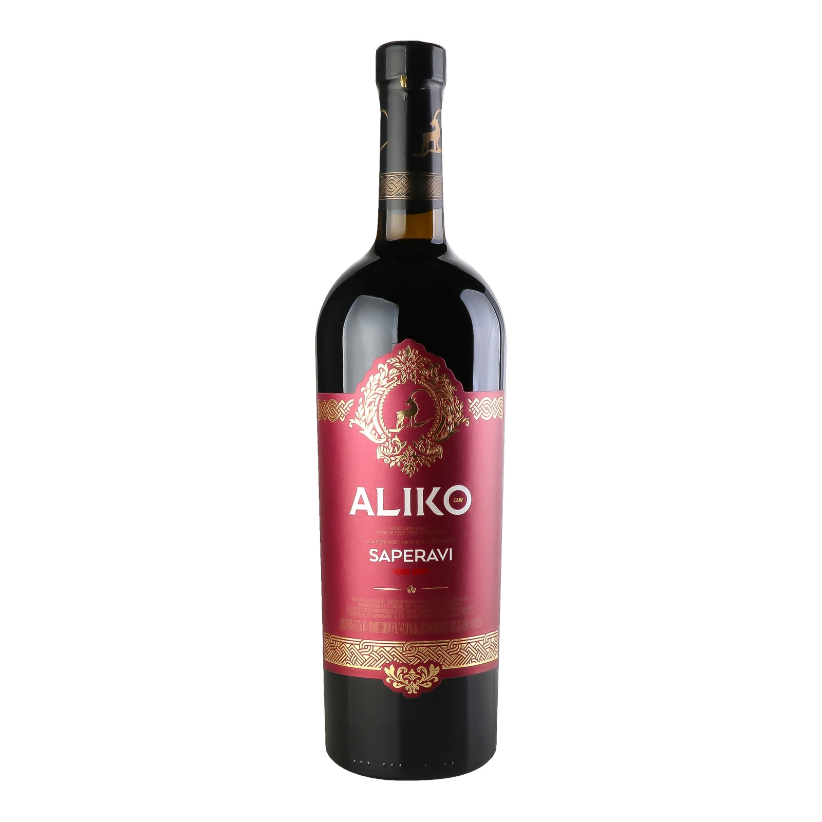 Вино Aliko C&W Saperavi червоне сухе 9.7-14% 0.75л