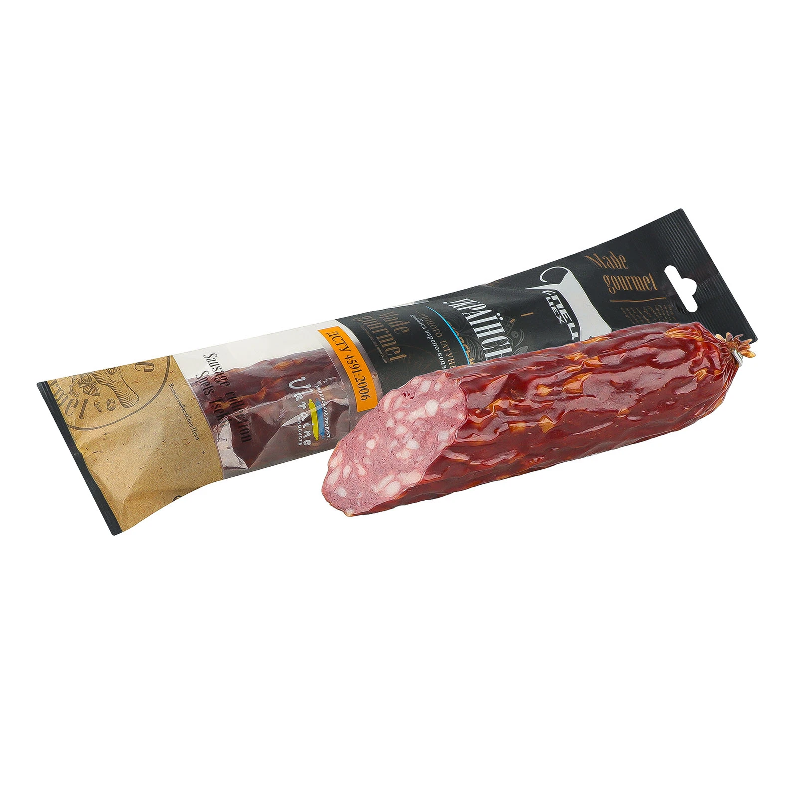 Ковбаса Спец Цех Українська варено-копчена вищий гатунок Фото №:1