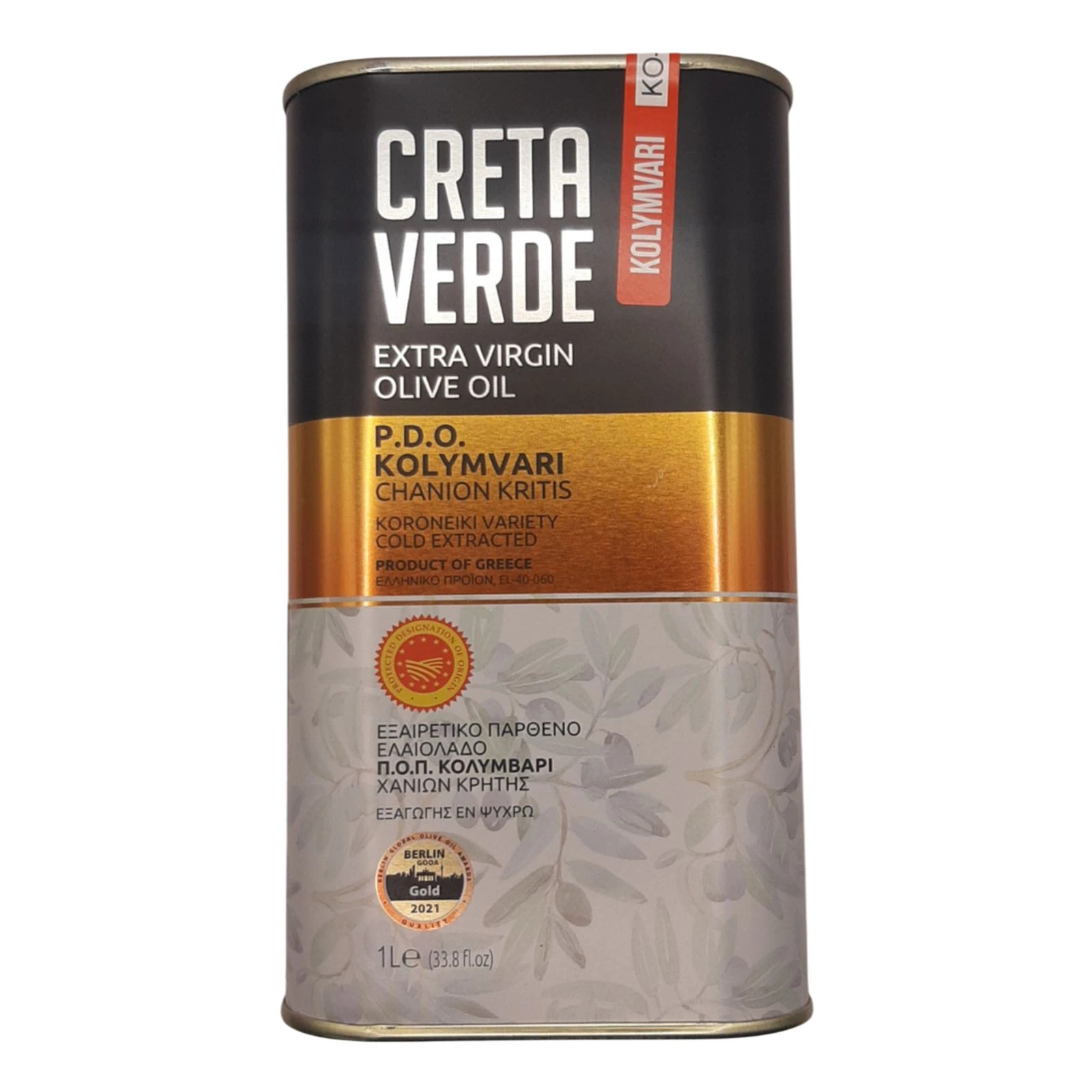 Оливкова олія Creta Verde Extra Virgin Kolymvari 1л Фото №:1