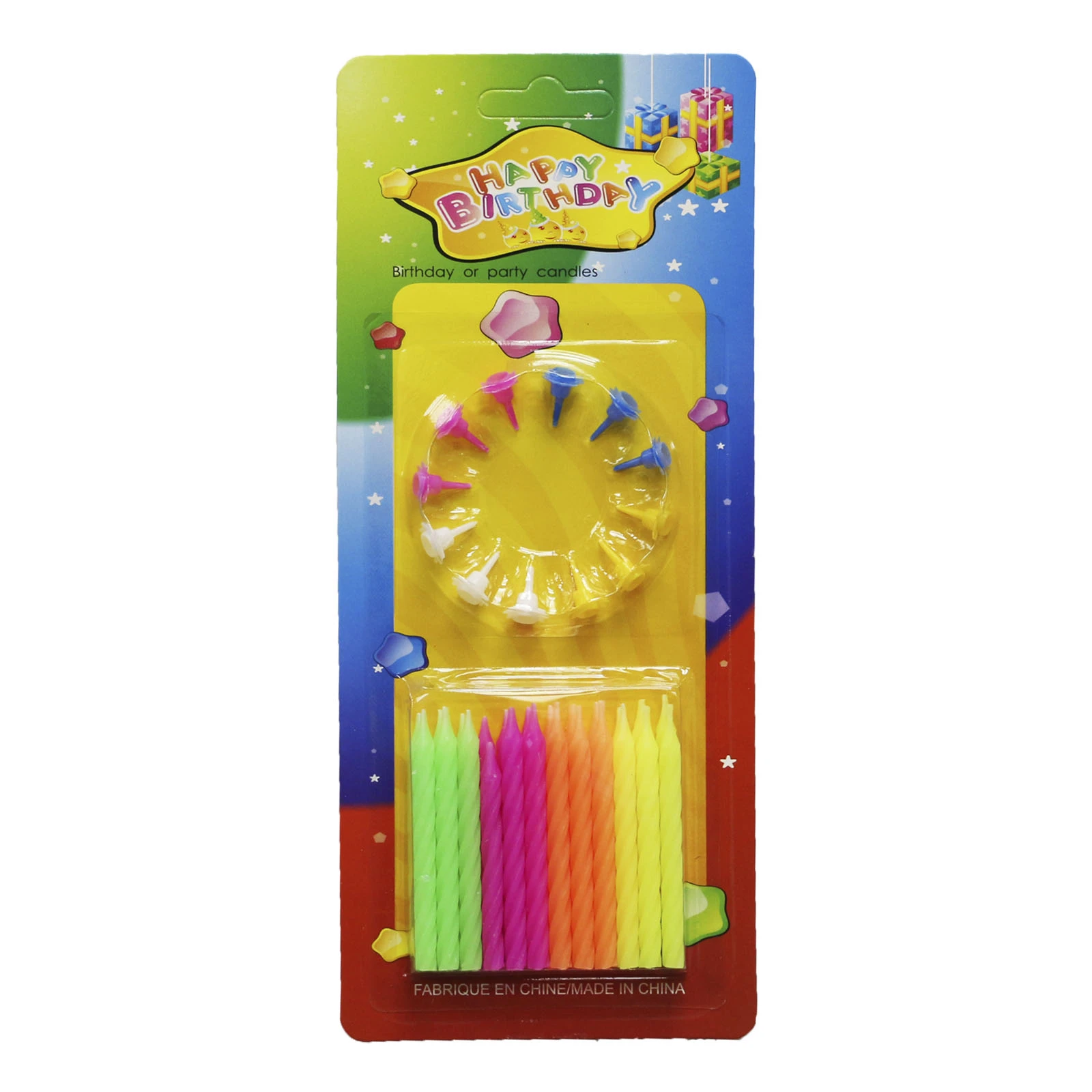 Свічки Party House 24х12 кольорові 24шт Фото №:1