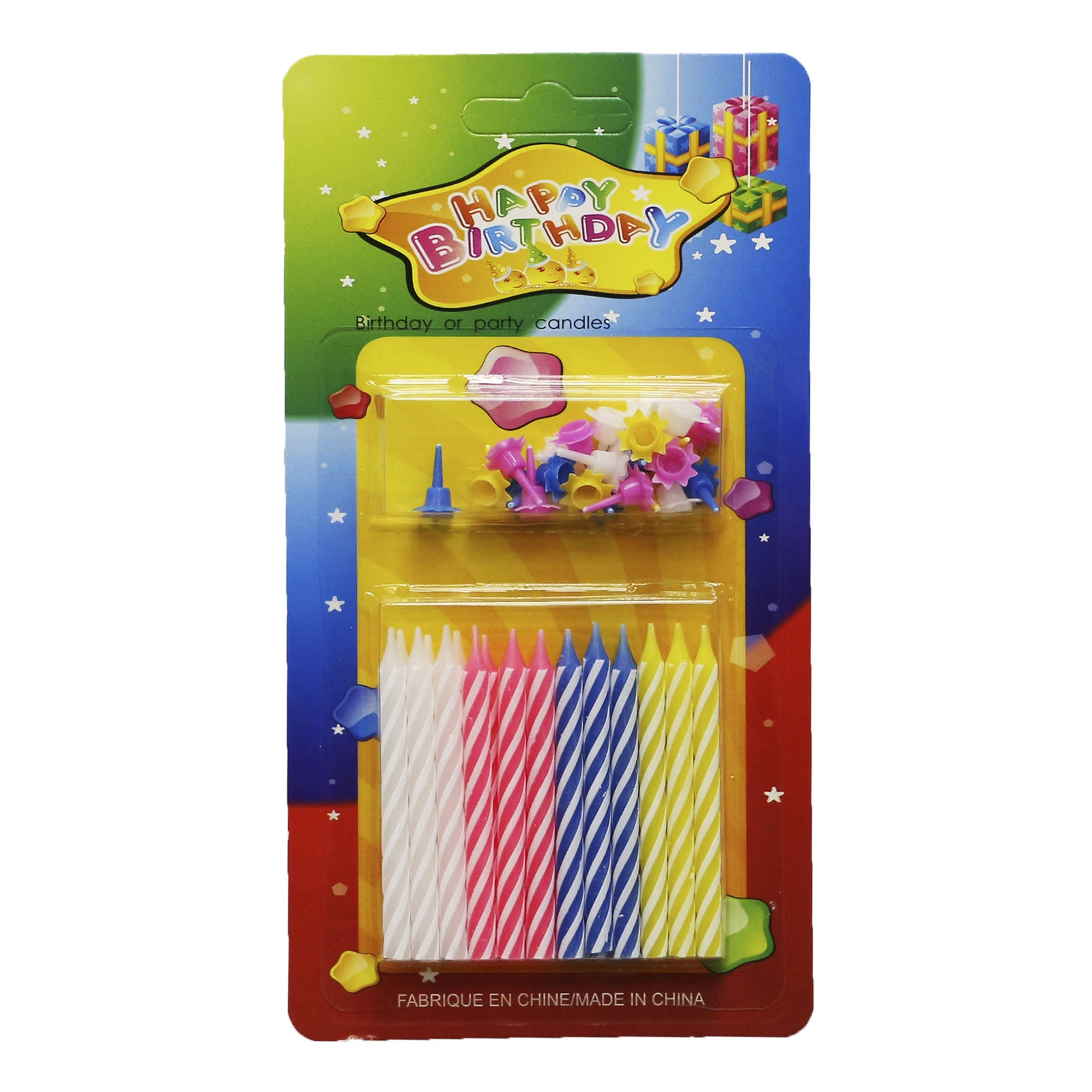 Свічки Party House 24х24 кольорові 24шт Фото №:1