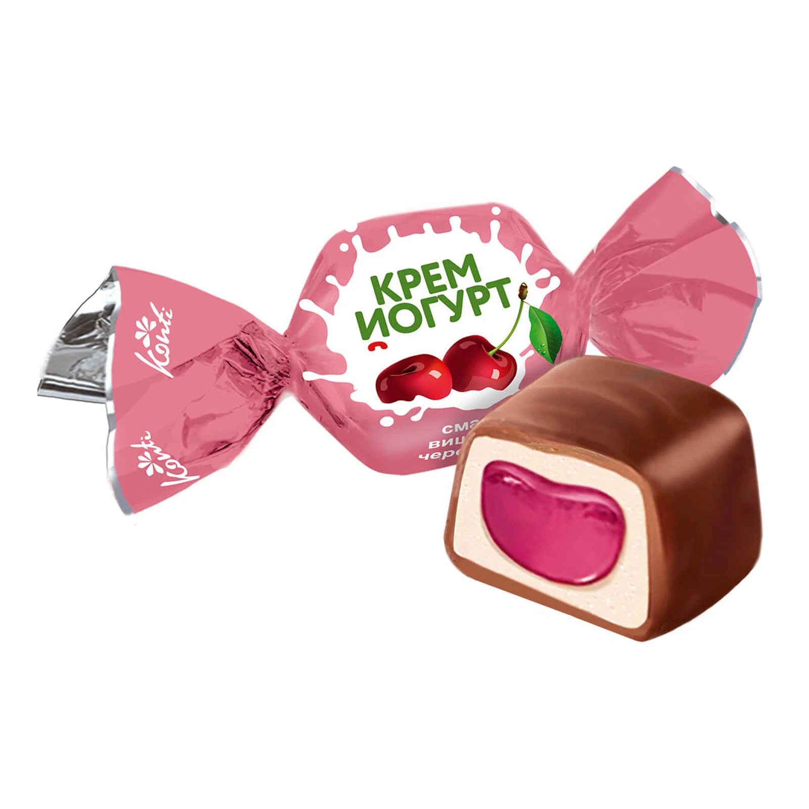 Цукерки Konti Крем-йогурт смак вишня-черешня Фото №:1