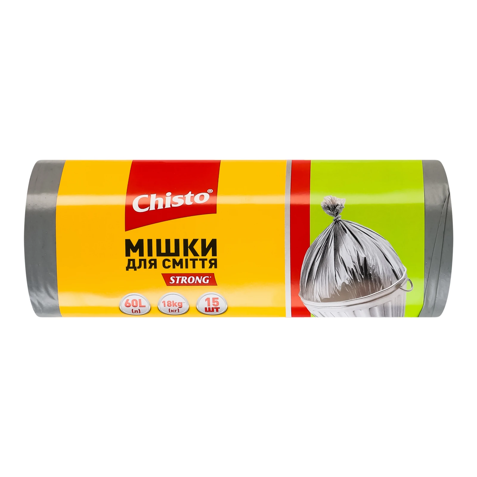 Пакети для сміття Chisto 60л Strong 15шт Фото №:1