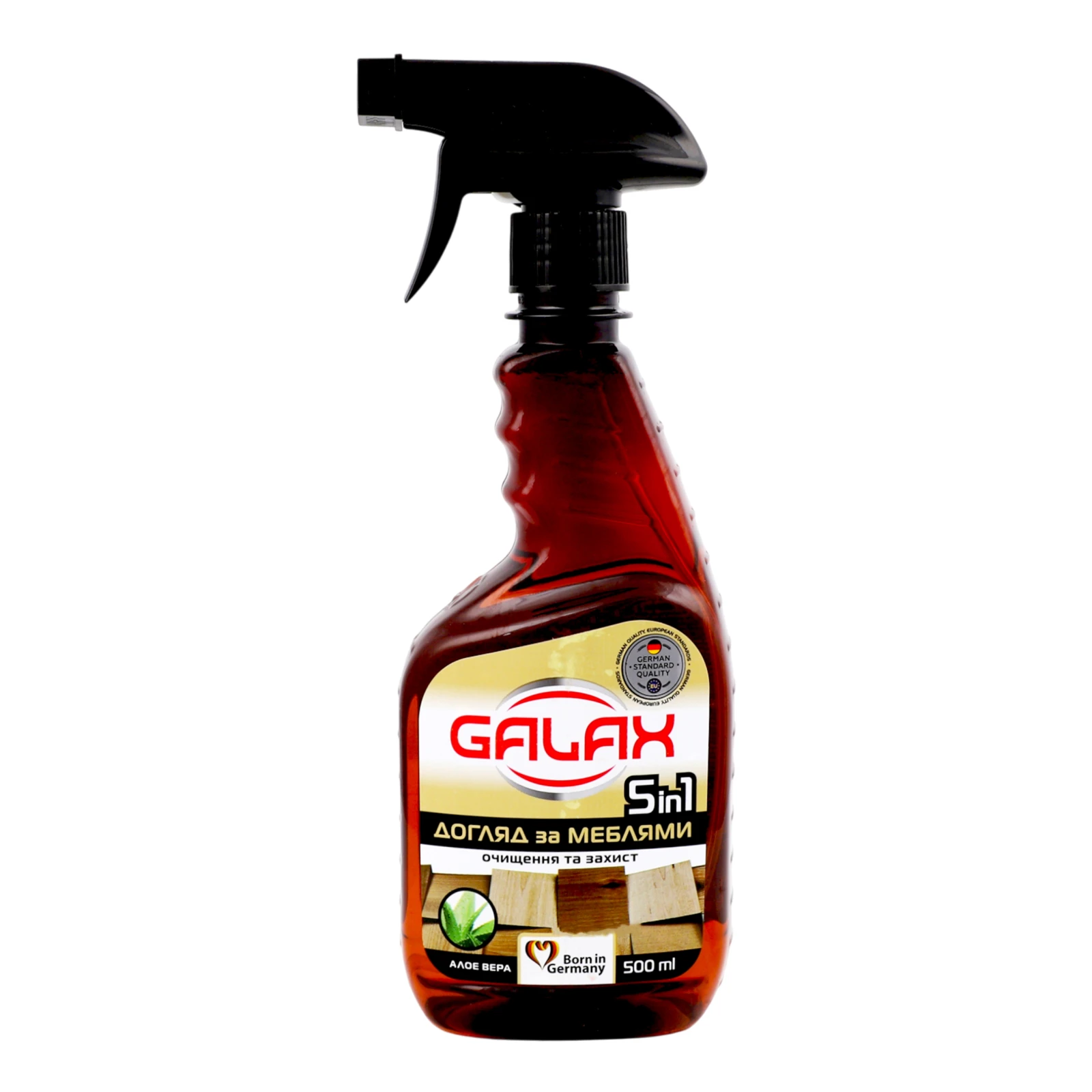 Засіб Galax das PowerClean Очищення та захист 5in1 для догляду за меблями універсальний з алое вера 500мл Фото №:1