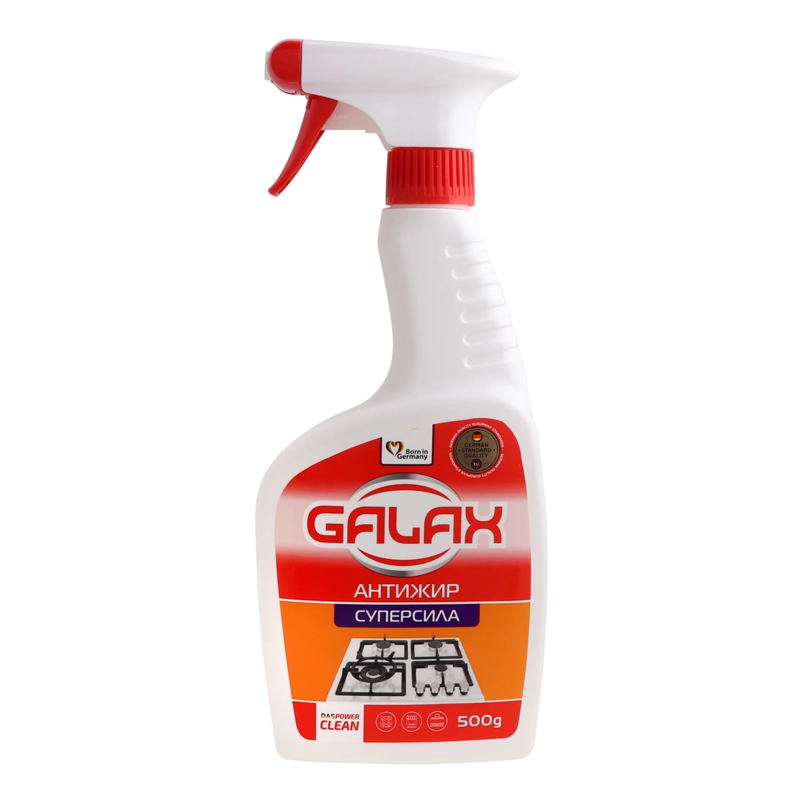 Засіб для миття Galax Суперсила Анти-жир для видалення жиру з кухонних поверхонь 500г
