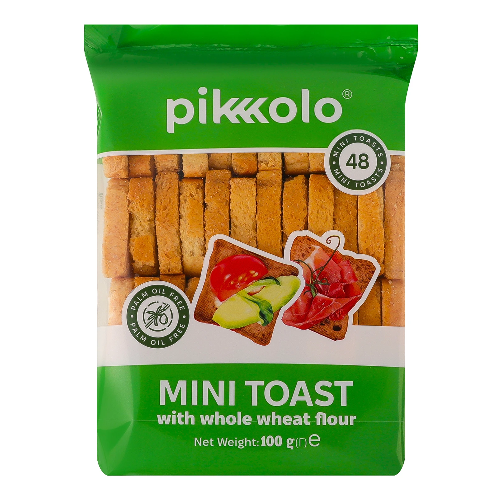 Грінки Pikolo міні тости цільнозернові 100г Фото №:1