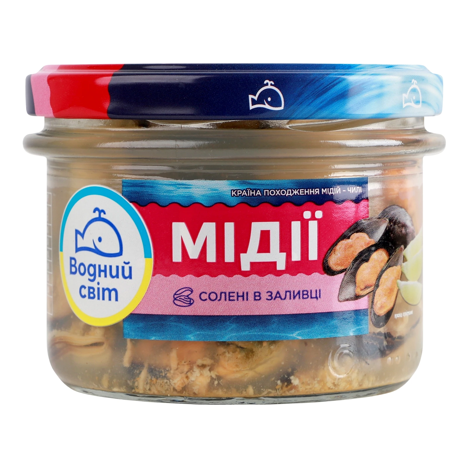 Мідії Водний світ солені в заливці 170г Фото №:1