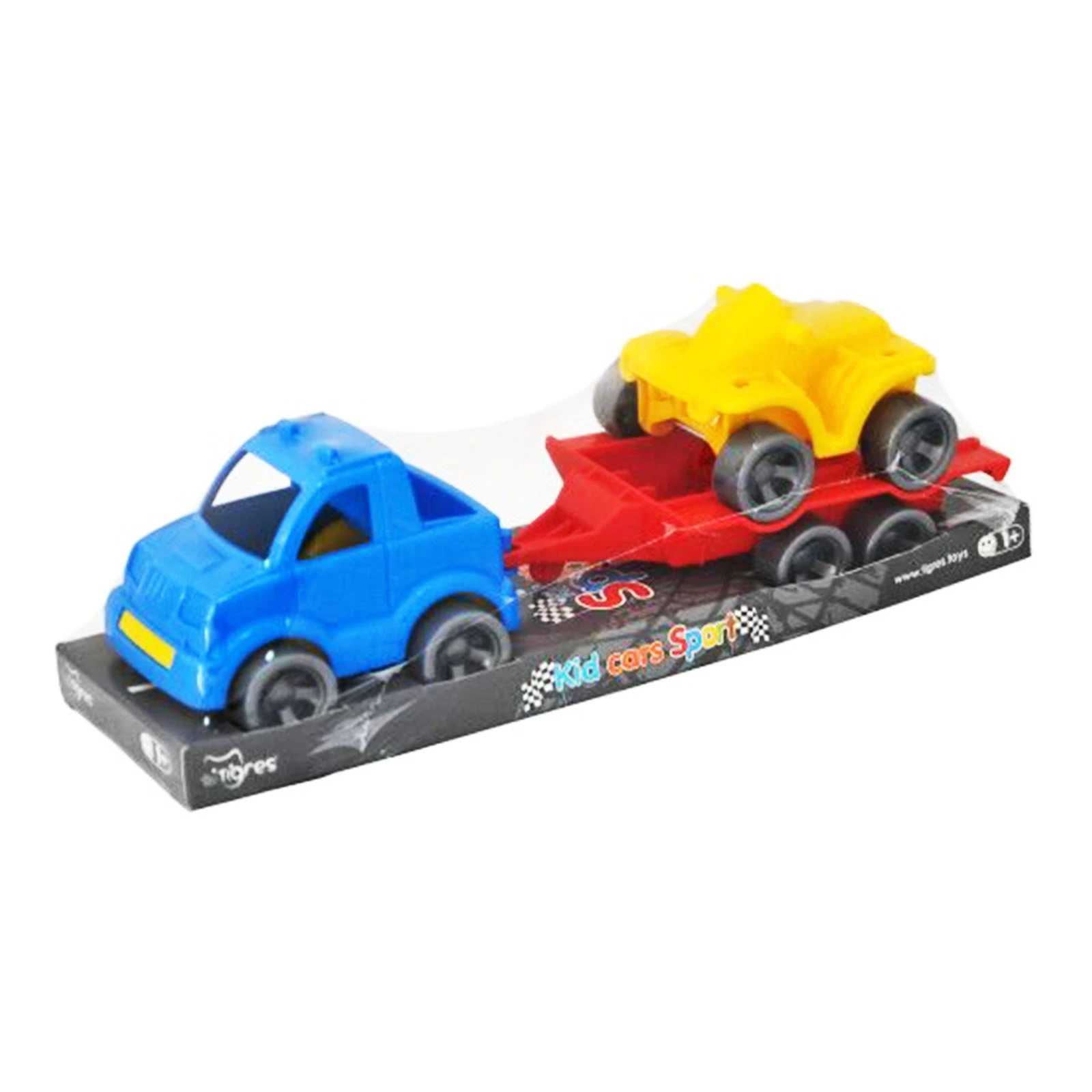 Іграшка набір авто Kid cars Sport 3 ел. (пікап+квадроцикл) 39825 Фото навігації №:1