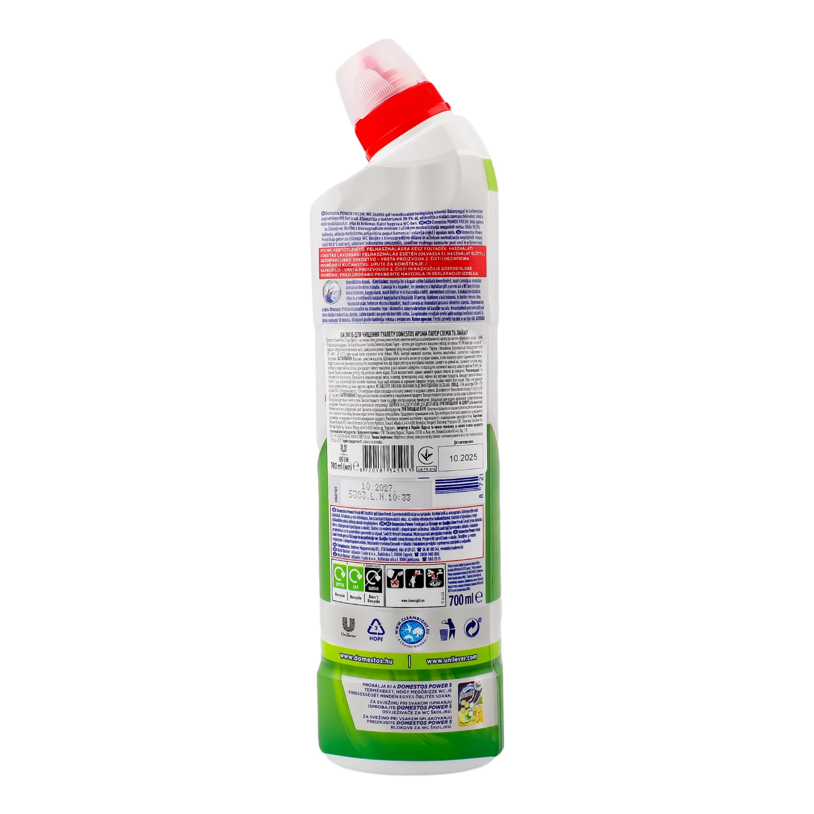 Засіб для чищення Domestos для туалету Power Fresh Свіжість лайму 700мл фото 2