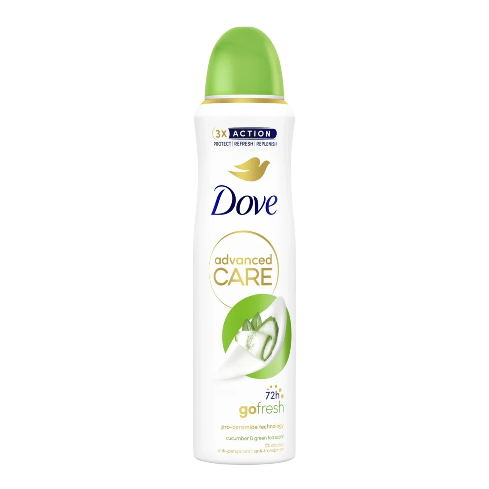 Антиперспірант Dove Go fresh Cucumber&Green tea scent аерозоль 150мл Фото №:1