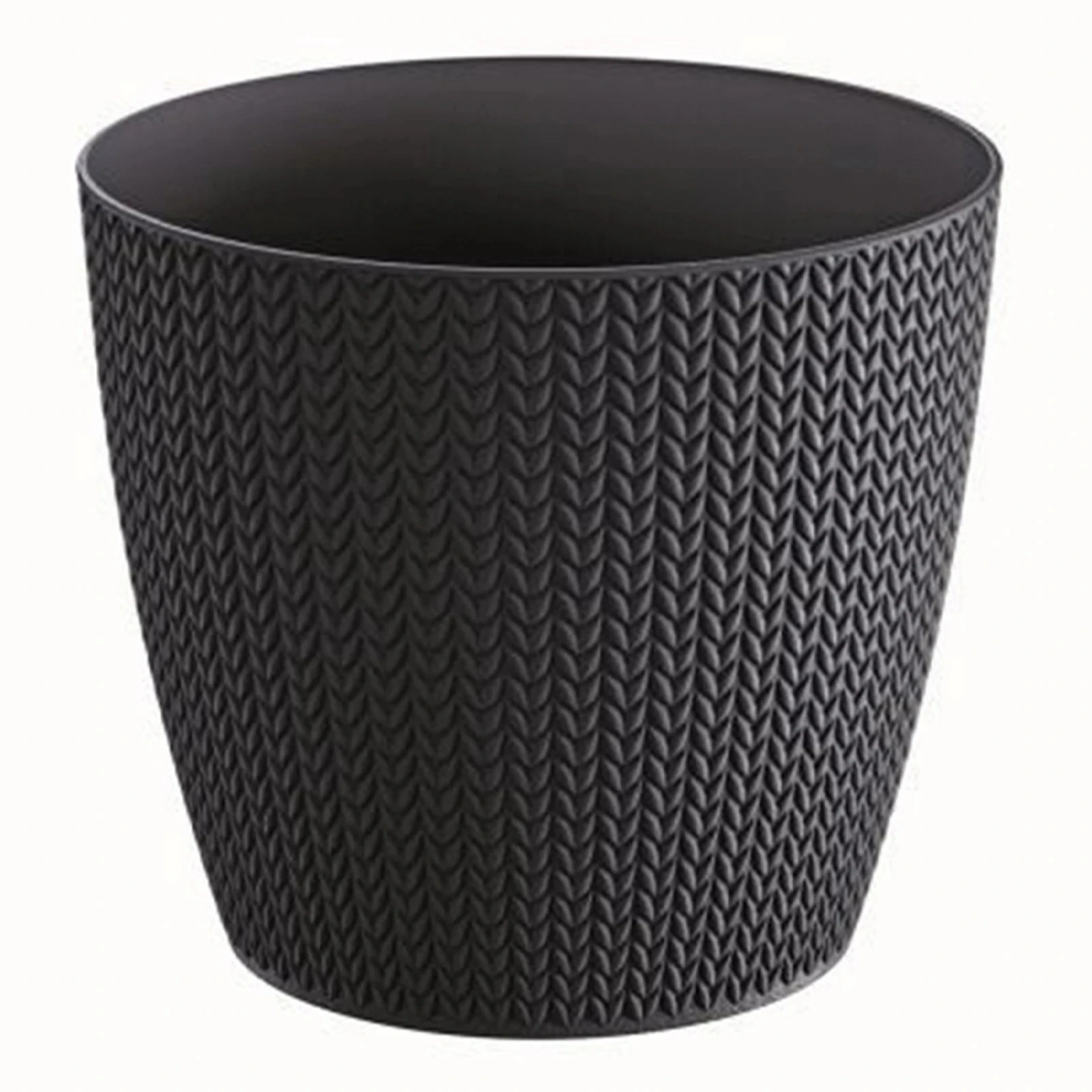 Горщик для квітів Prosperplast Wheaty круглий антрацит 190мм Фото №:1