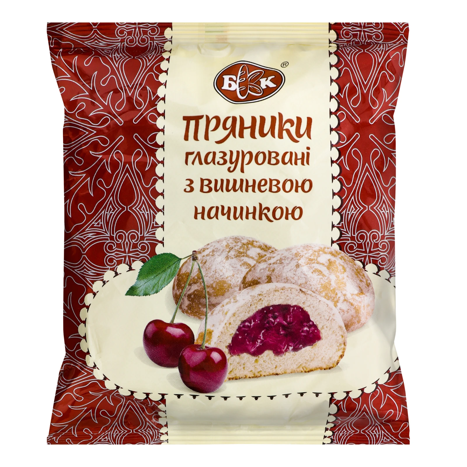 Пряники БКК глазуровані з вишневою начинкою 300г Фото №:1