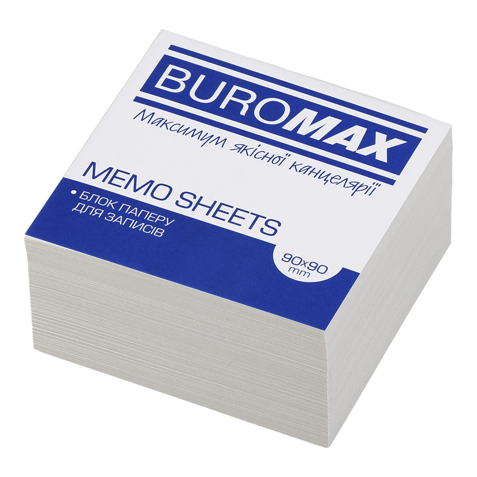 Папір для нотаток Buromax 90х90х40мм білий не склеєний 500арк