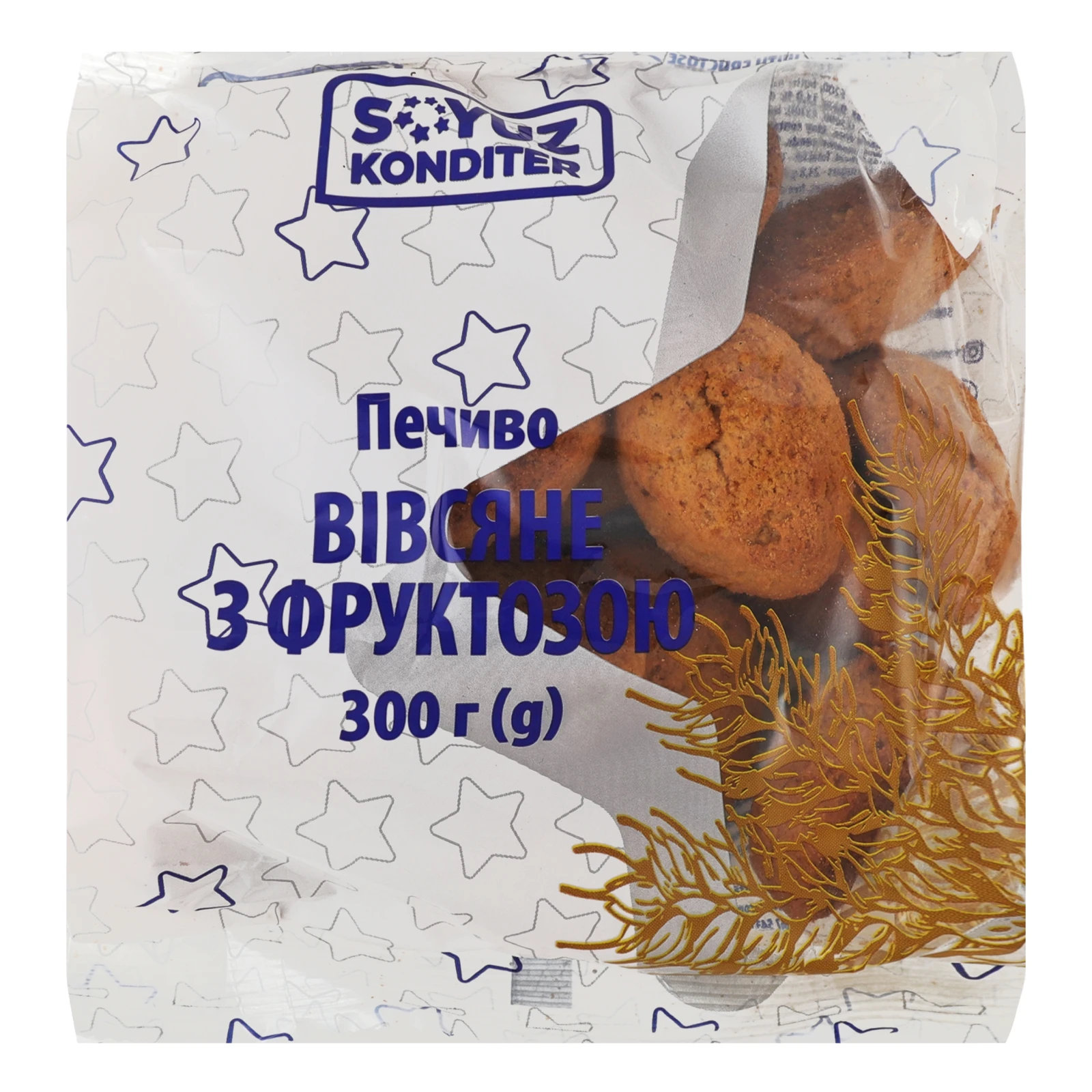 Печиво Soyuz Konditer вівсяне з фруктозою 300г Фото №:1