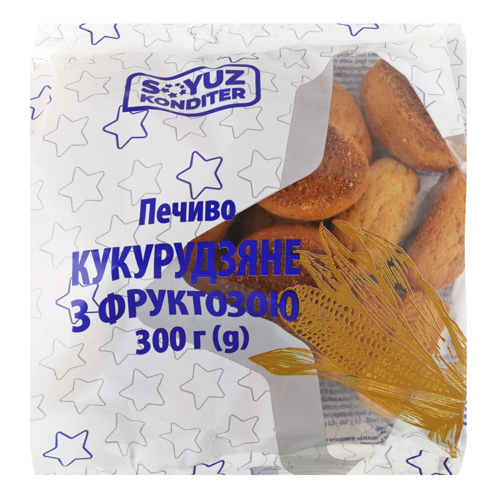 Печиво Soyuz Konditer кукурудзяне з фруктозою 300г Фото №:1