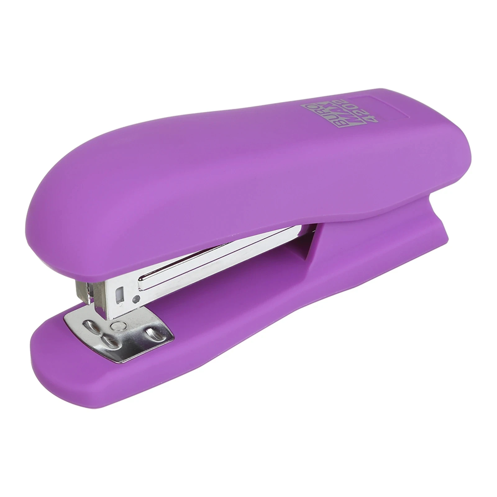 Степлер Rubber Touch пластик 20арк (скоби N24; 26) 127х54х33мм фіолетовий Фото №:1