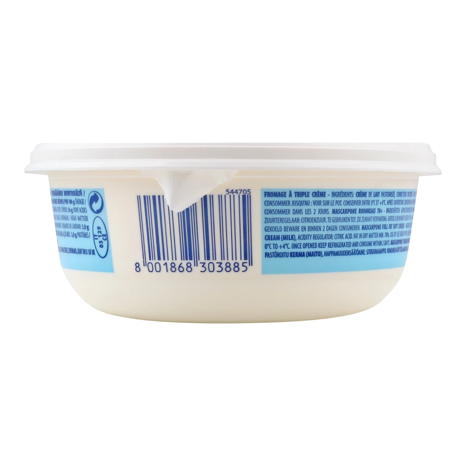 Сир Castelli Mascarpone м'який 78% 250г Фото №:2