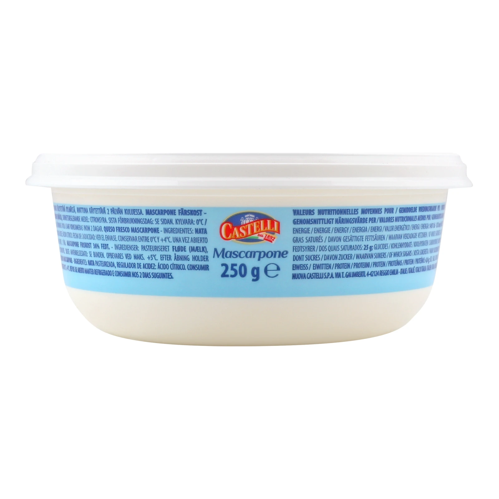 Сир Castelli Mascarpone м'який 78% 250г Фото №:1