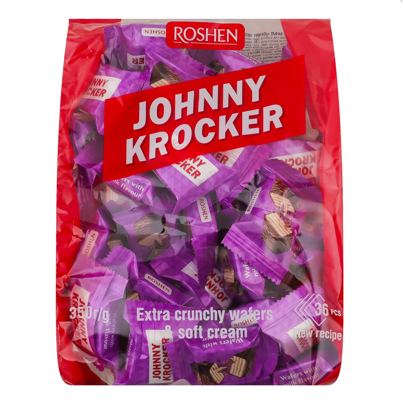 Вафлі Roshen Johnny Krocker з начинкою зі смаком молока 350г Фото навігації №:1