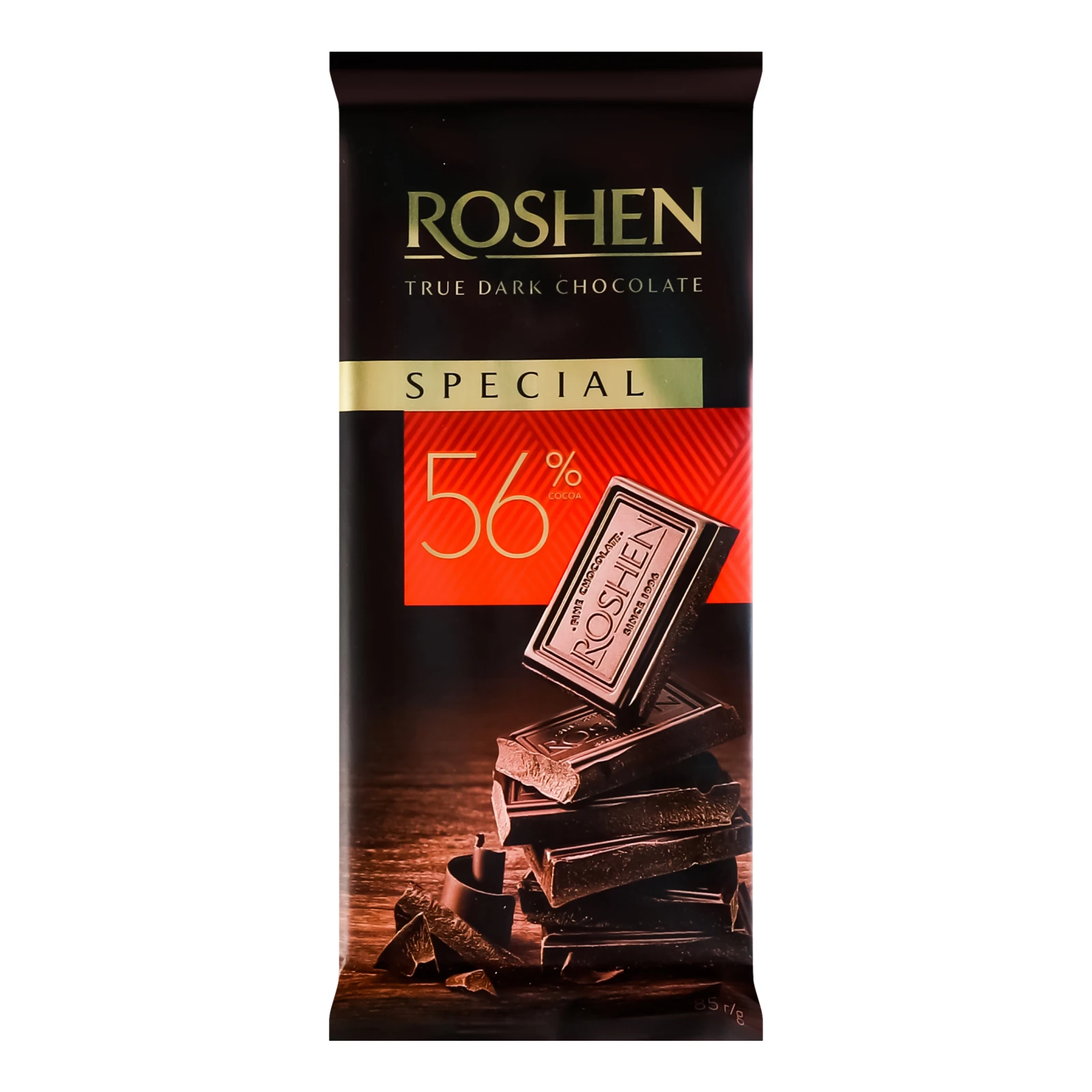 Шоколад Roshen Special чорний 56% 85г Фото №:1