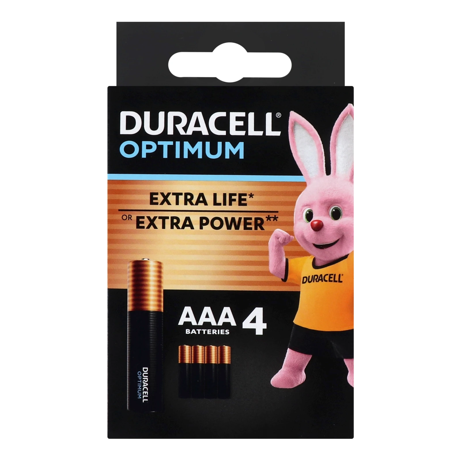 Батарейки Duracell Optimum AAA MX2400 4шт/уп