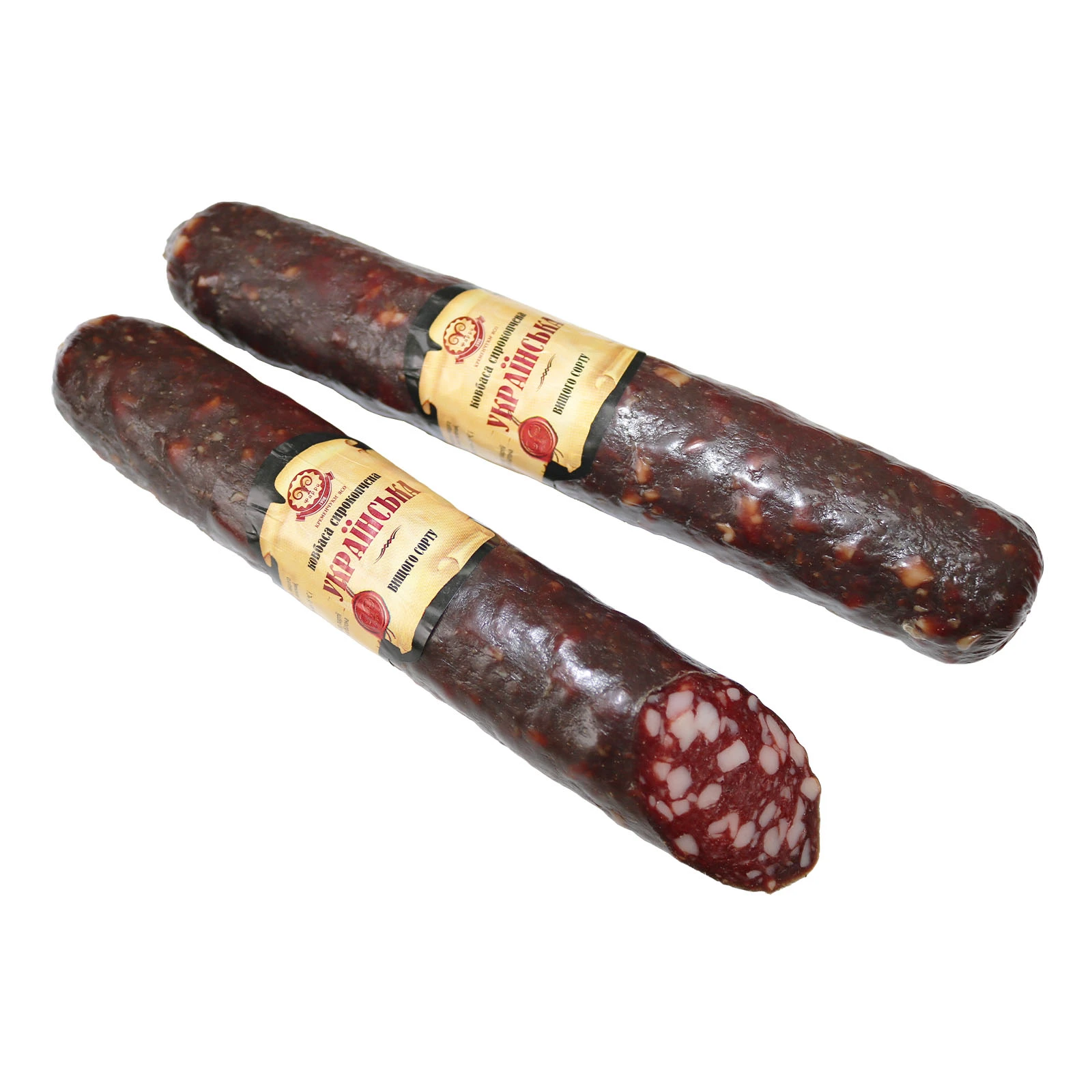 Ковбаса Фарро Українська сирокопчена вищого сорту Фото №:1