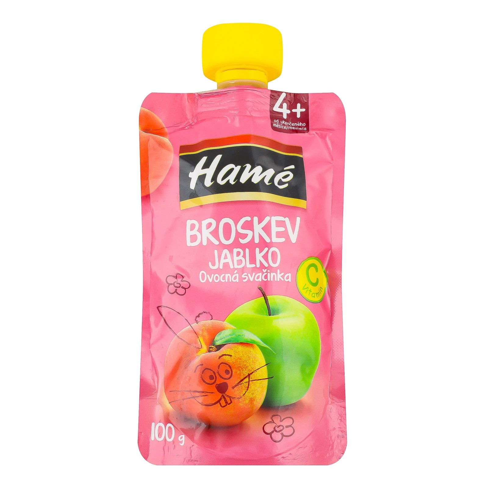 Пюре Hame на фруктовій основі Персик-яблуко для дітей від 4-х місяців 100г Фото №:1