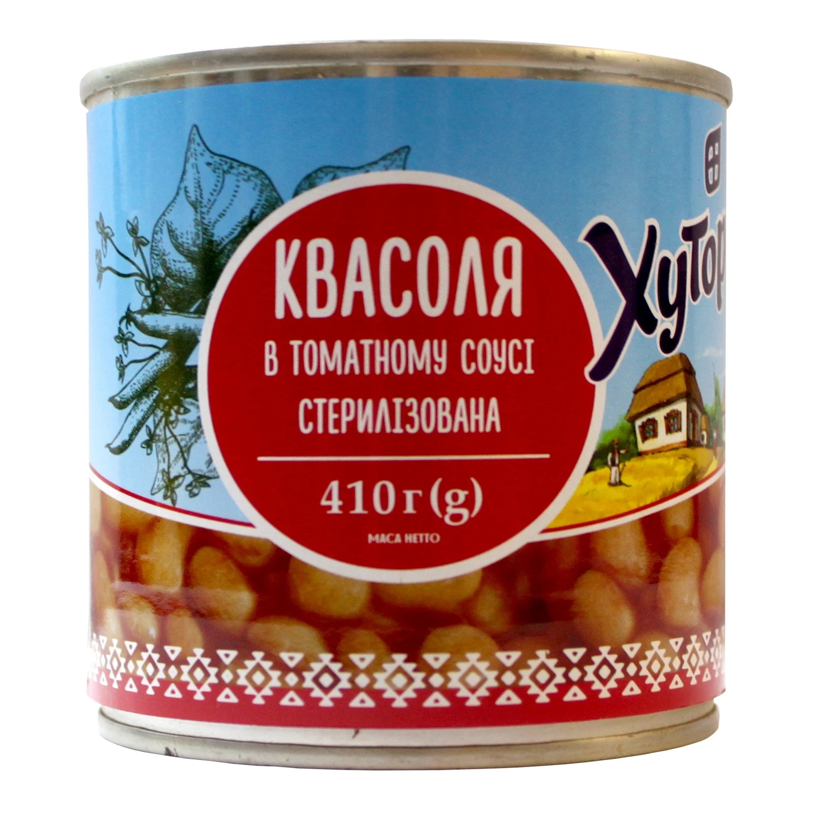 Квасоля Хуторок в томатному соусі 410г Фото №:1