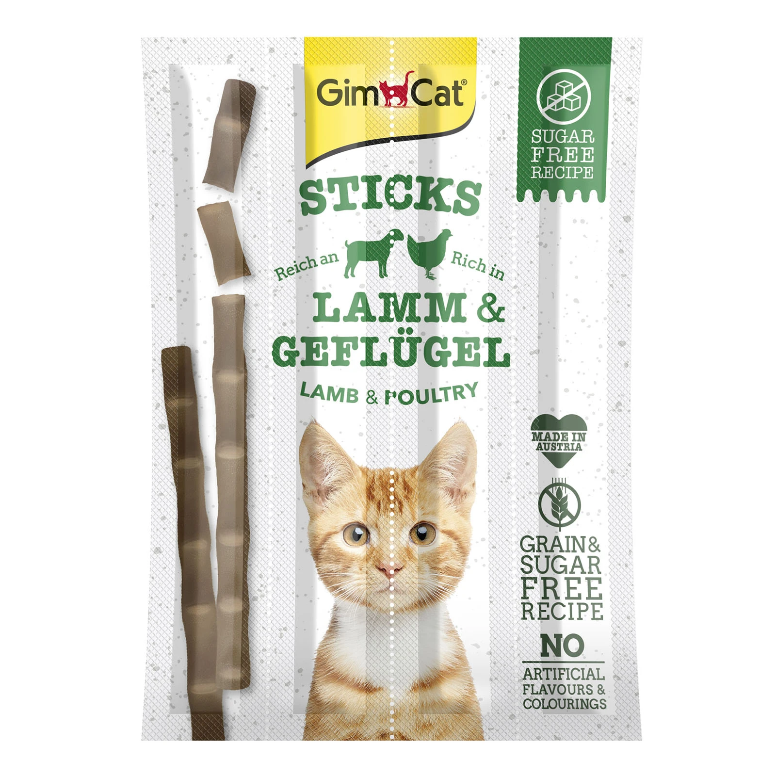 Ласощі для котів GimCat м`ясні палички ягня та курка 4шт Фото №:1