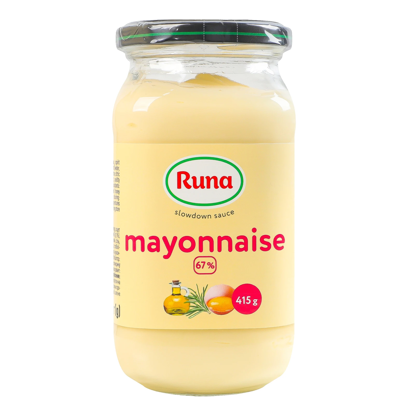 Майонез Руна 67% 415г Фото №:1