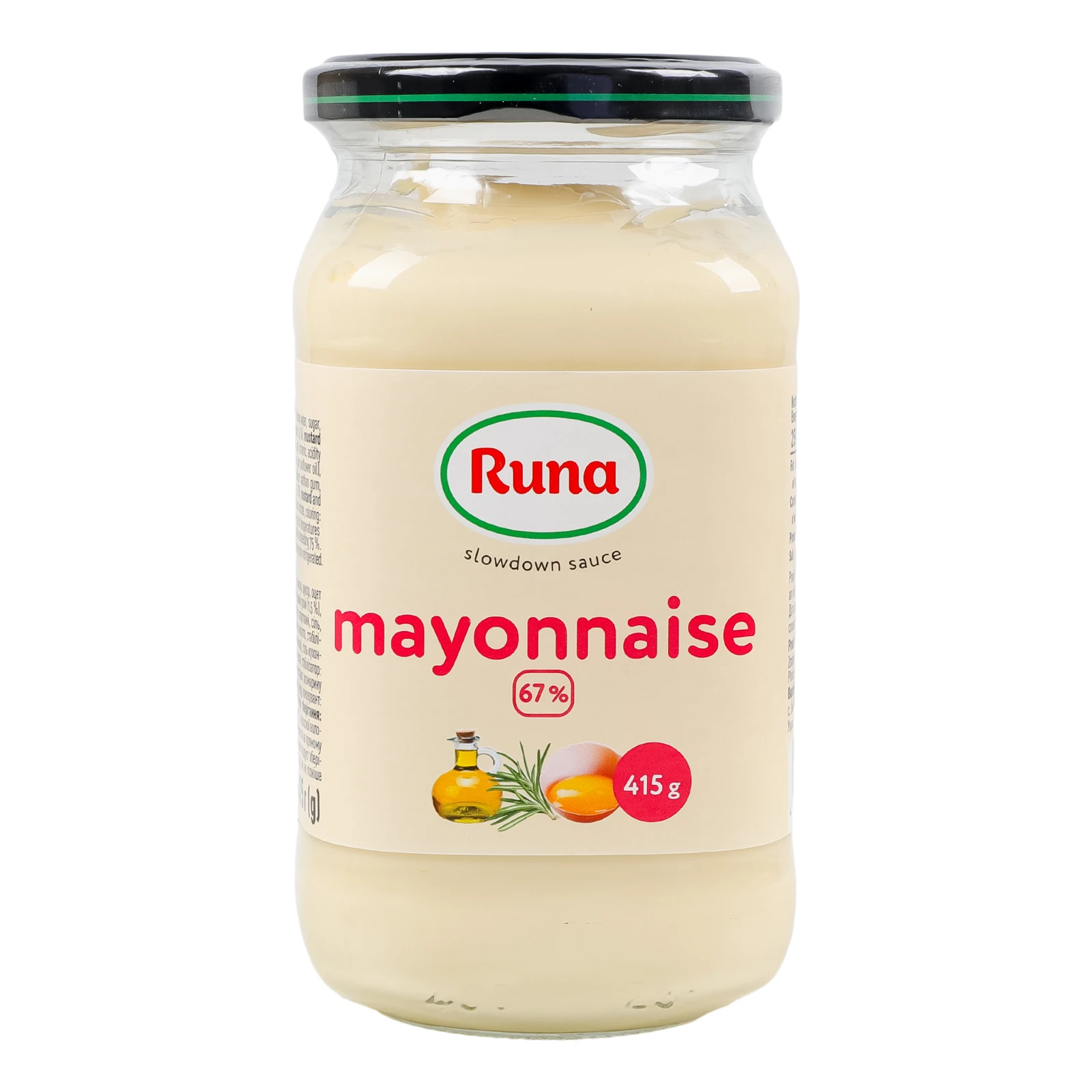 Майонез Runa 67% 415г Фото №:1