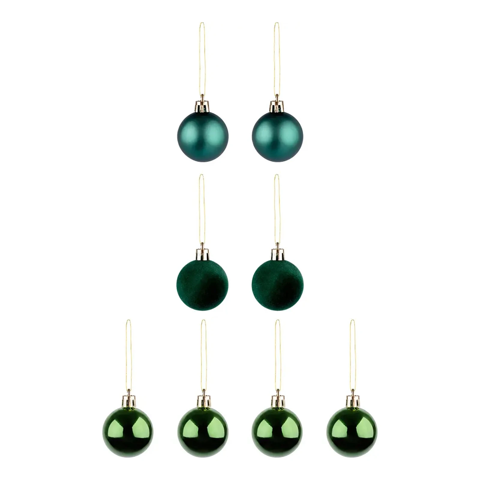 Набір новорічних куль Novogod`ko, пластик, 4см, 8 шт уп, зелений Фото №:2