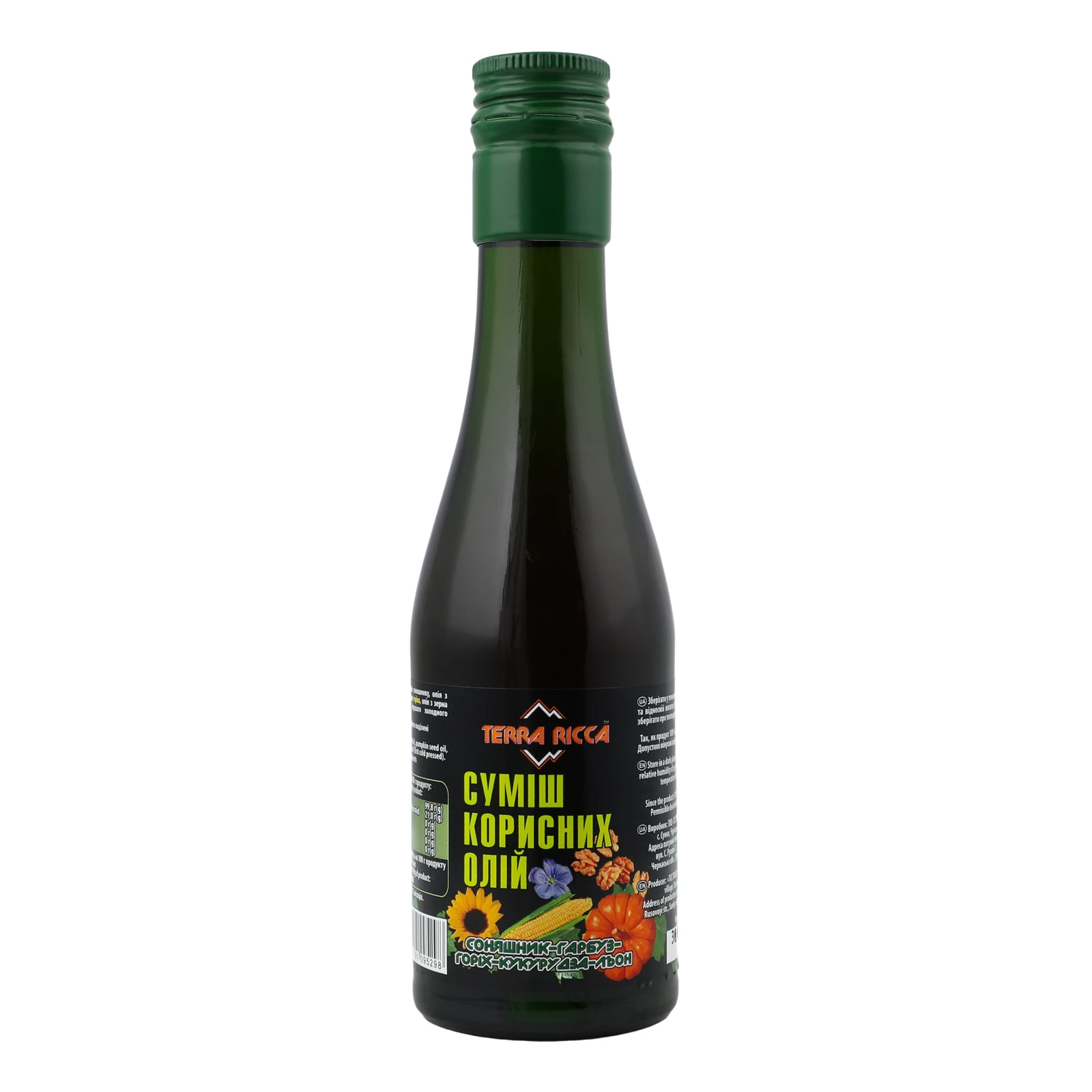 Олія Terra Ricca Суміш корисних олій соняшник, гарбуз, горіх, кукурудза, льон 200мл