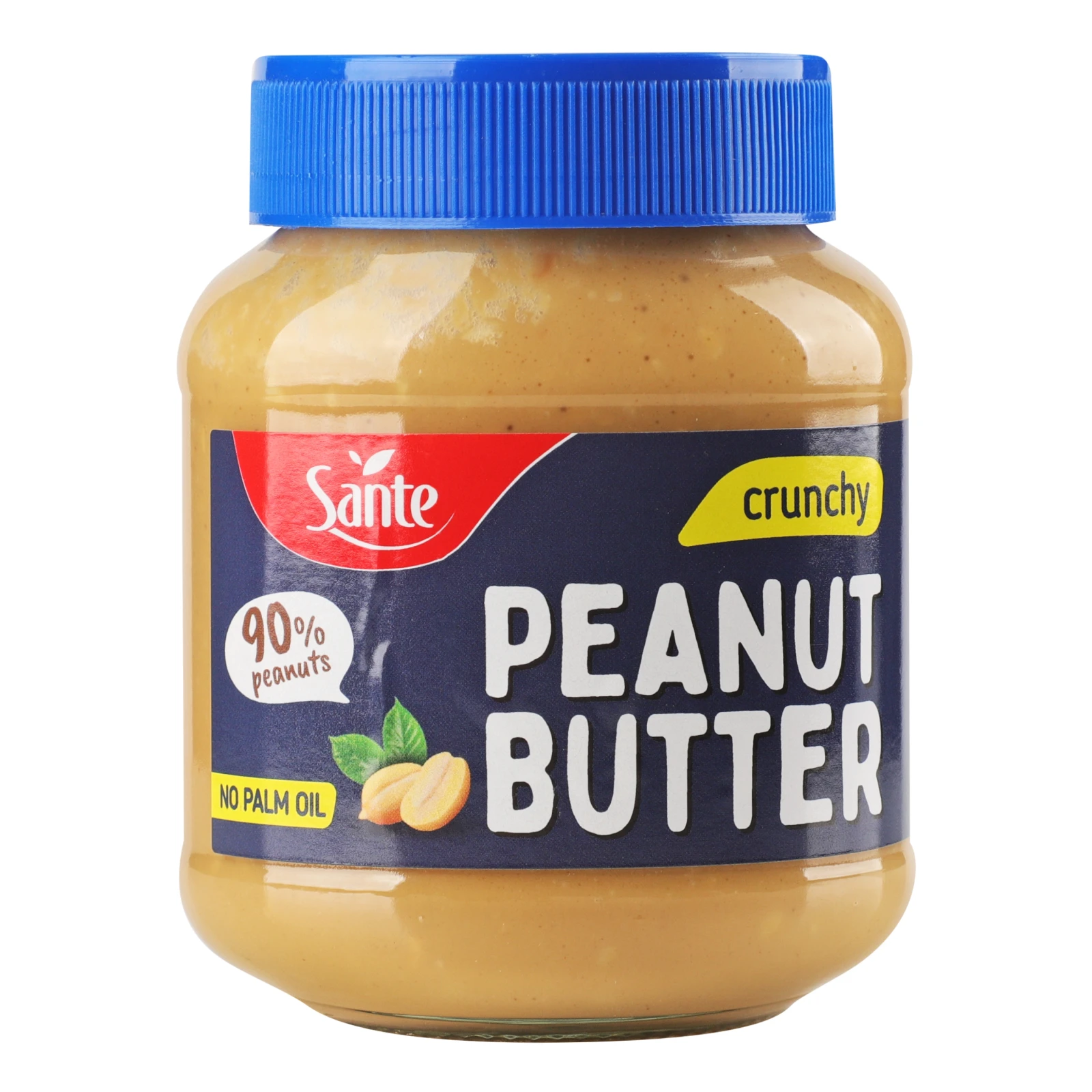 Паста арахісова Sante 350г зі шматочками горіхів скл/б Фото №:1